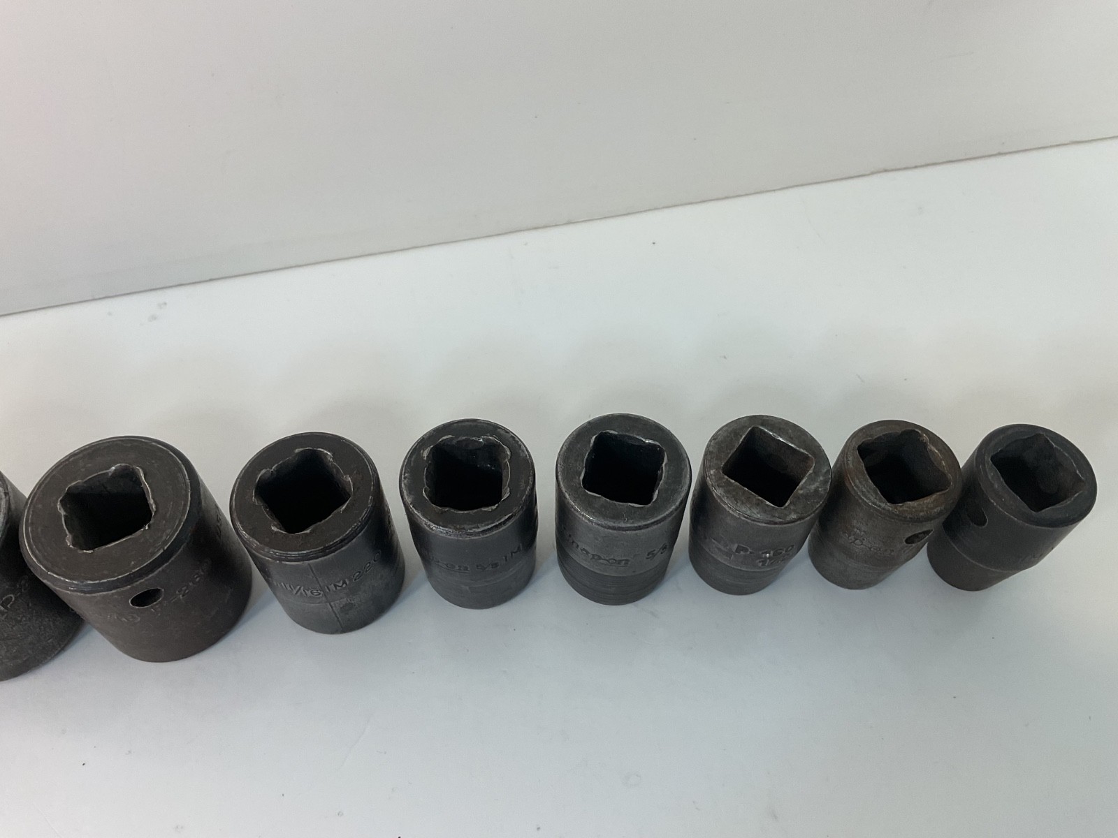 Snap On Tools Vintage 1/2″ Drive Impact Socket Set 6 Point Mixed 11 Pieces