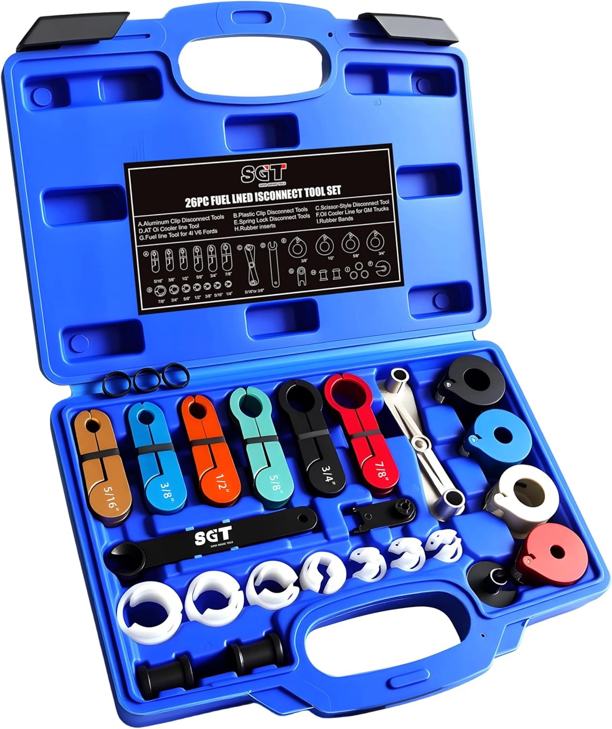 26PCS Fuel Line Disconnect Tool Set for A/C Transmission & Automotive Repair