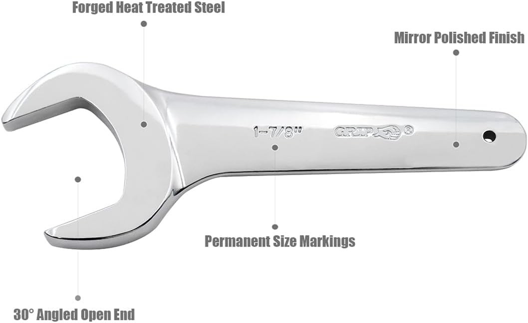 Heavy Duty 21-Piece Open End Wrench Set – From 3/4″ to 2″ – Chrome Plated Finish