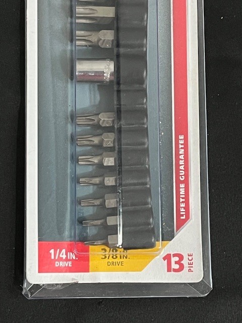 Jobsmart Tamper-Resistant Star Bit and Adapter Set 1/4 Drive