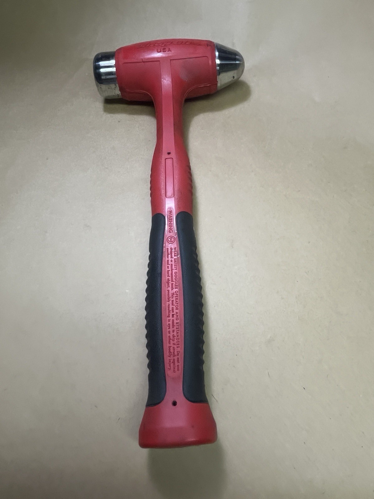 Snap-On Tools HBBD32 Red Ball Peen Dead Blow Hammer 32 Ounce USA