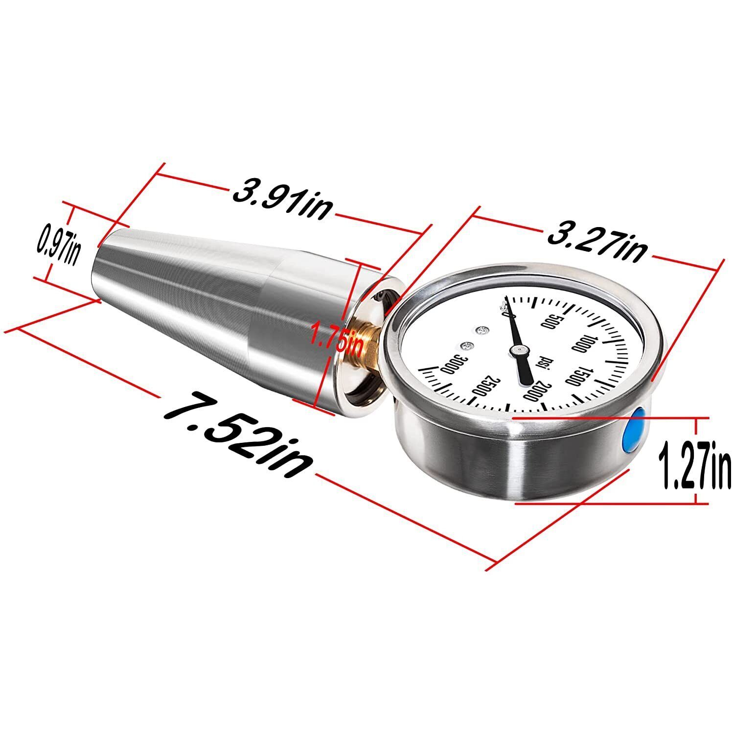 Spindle Drawbar Force Gauge Checker Tool 0-3000PSI For All CAT 40 & Bt 40