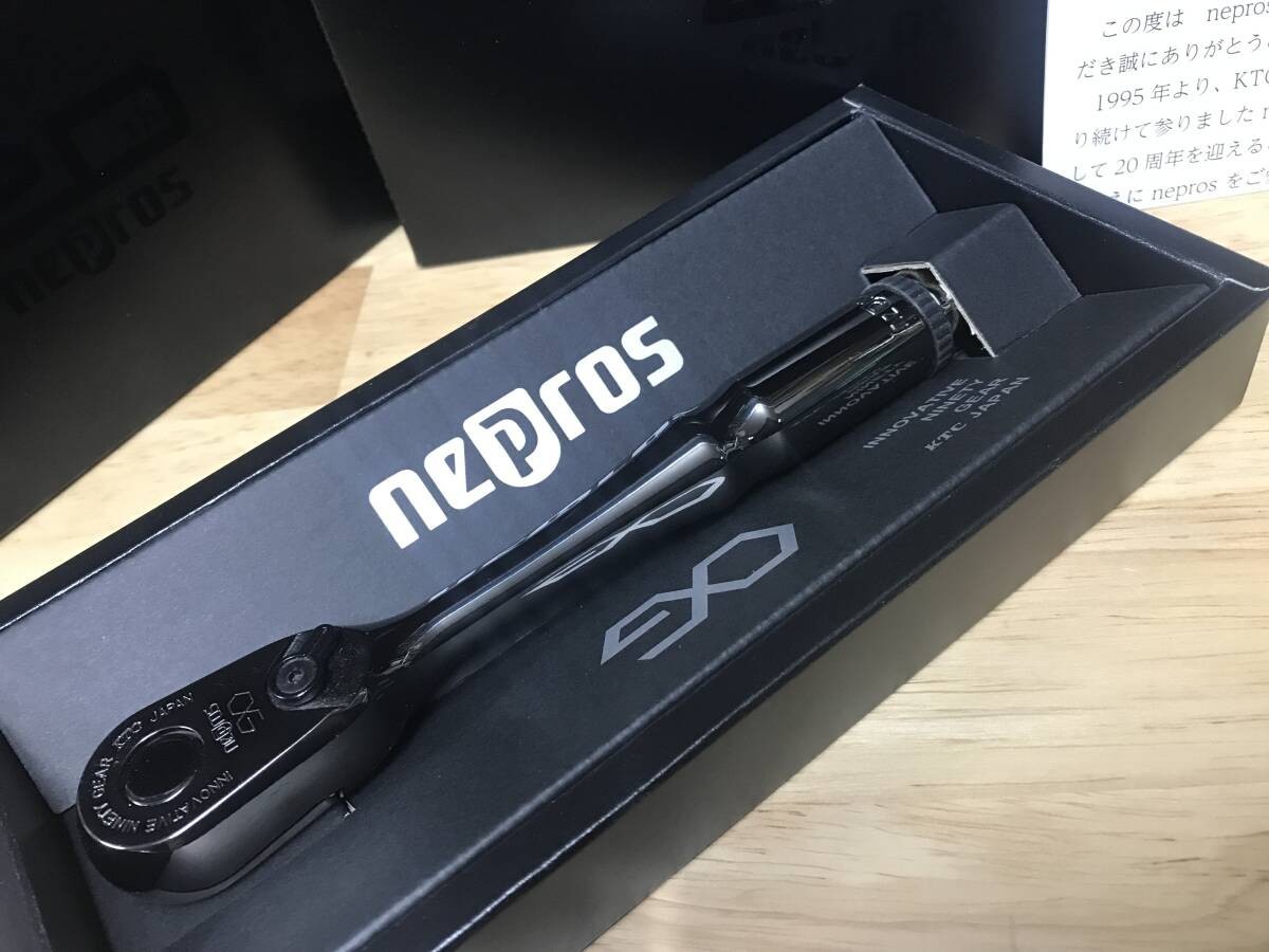 KTC nepros NBR390BK 20th limited 9.5sq. Ratchet handle ip black rare NEW JP