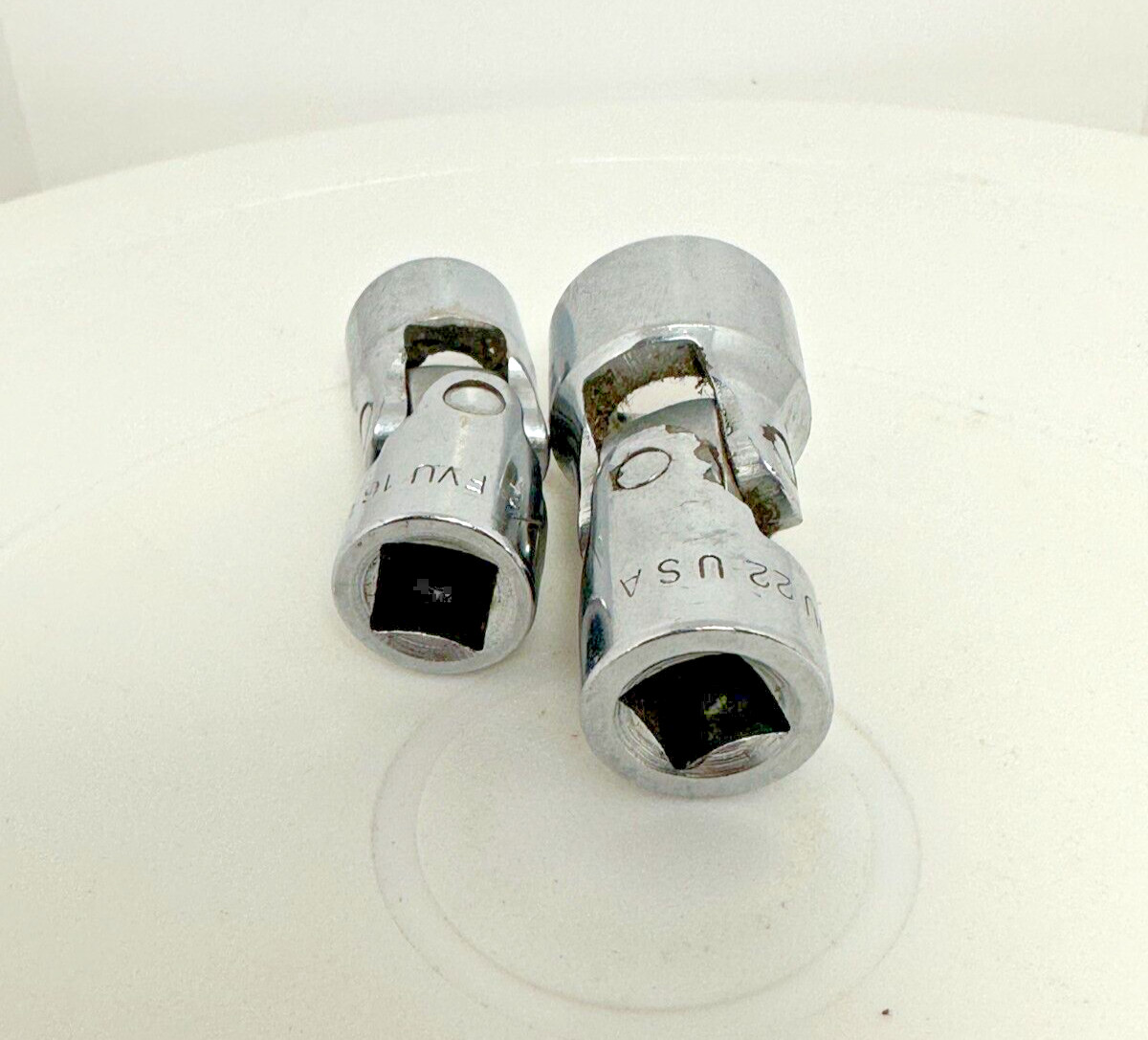2pc Vintage Snap On 1/2 FVU 16 & 11/16 FVU 22 Flex Socket