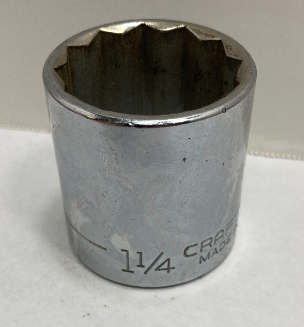 Craftsman 1/2″ Drive 1-1/4″ 12 Point Shallow Socket SAE G2 47517 Made in USA