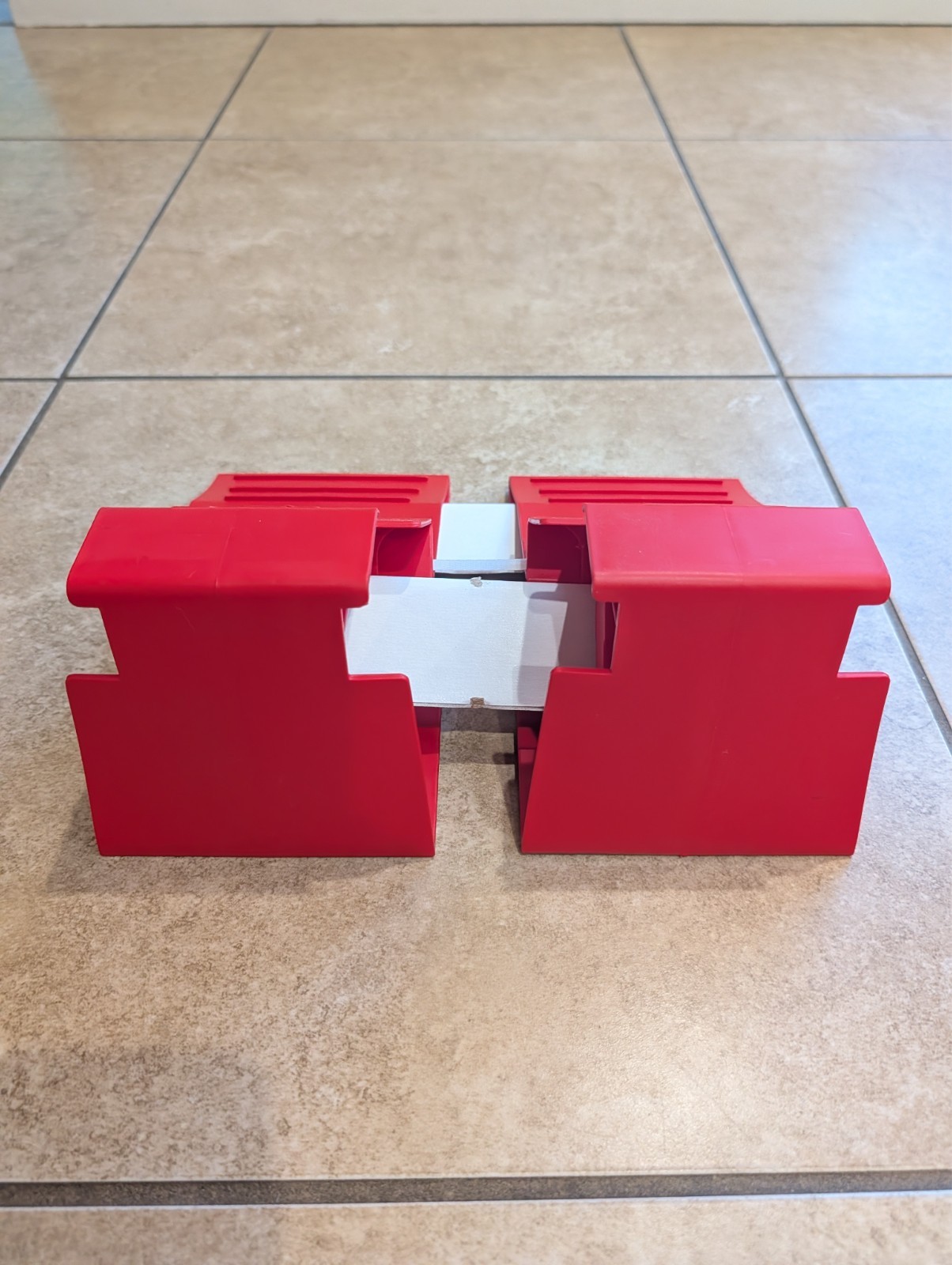 Red Wheel Chocks Stops, 2 Chocks, Durable 9 x 5 x 5 inches, Brand New