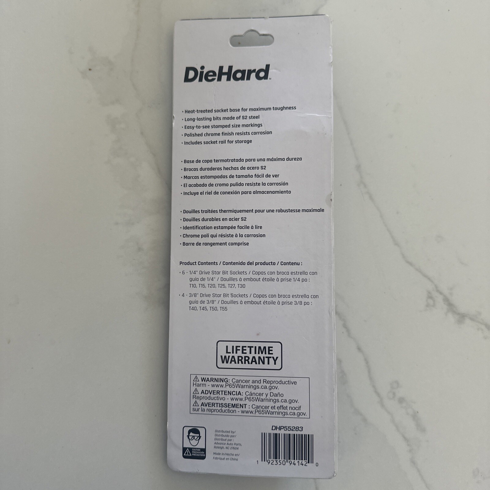 DieHard 1/4″ & 3/8″ Drive Star Torx Bit Socket Set, 10-Piece DHP55283