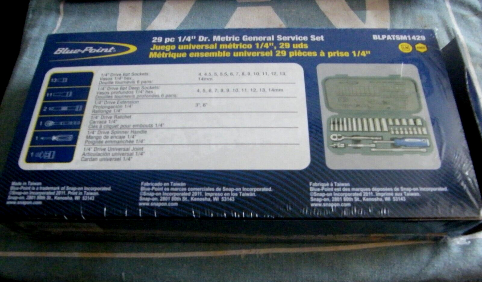 Blue Point 1/4″ EMPTY BOX ONLY BLPATSM1429 socket set NEW unused EMPTY BOX ONLY