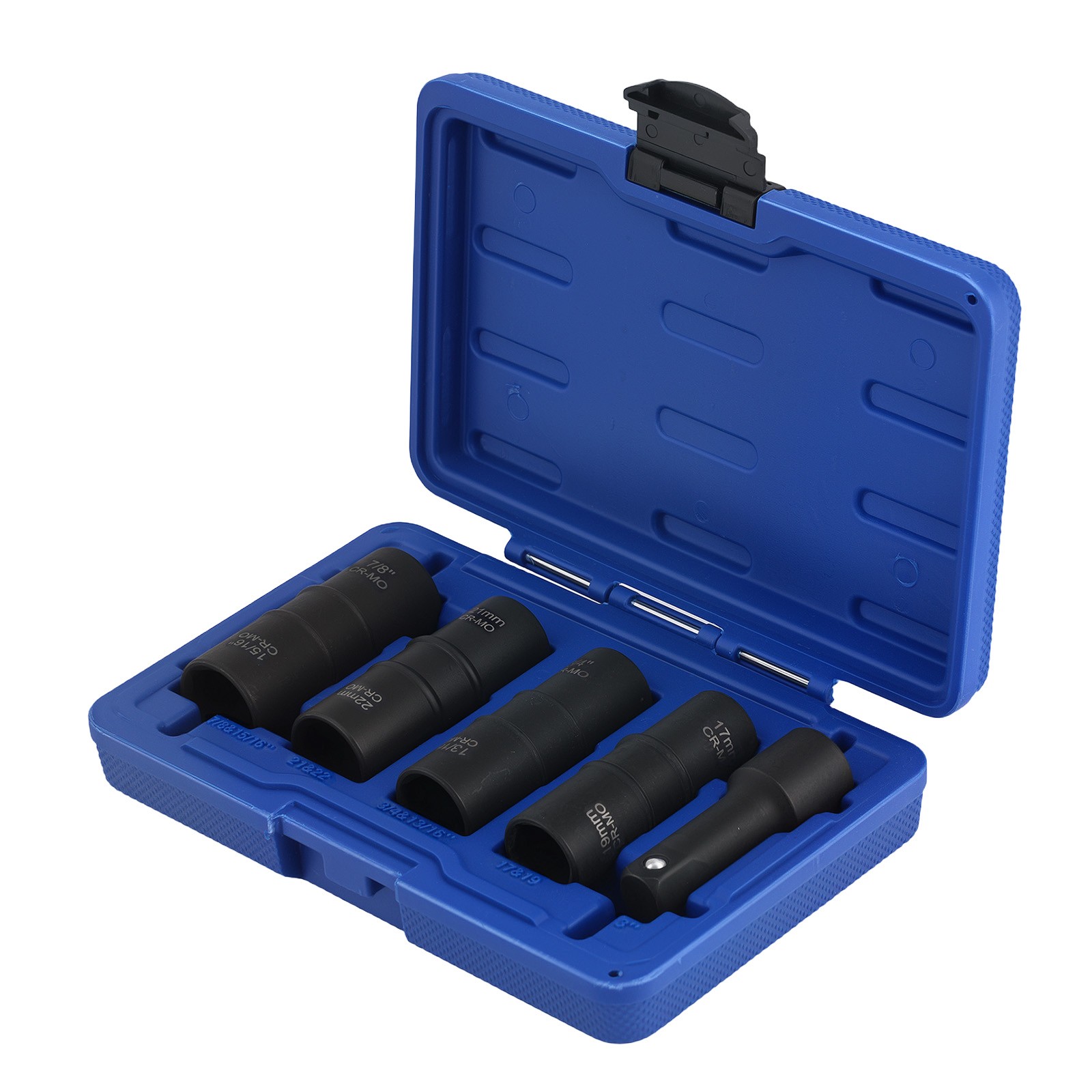 1/2″ Drive 5PC Flip Impact Socket 17mm 19mm 21mm 22mm 3/4″ 13/16″ 7/8″ 15/16″