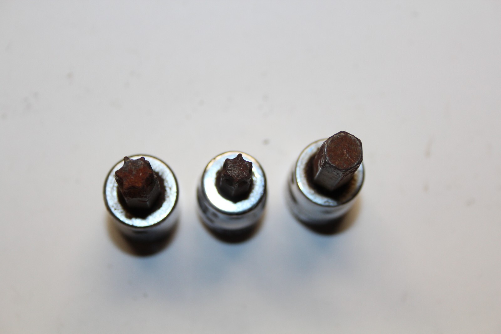 Snap-on Tools 3/8″ DRIVE HEX TORX Socket LOT USA 3 pcs FTX45A FTX40A FAM8A