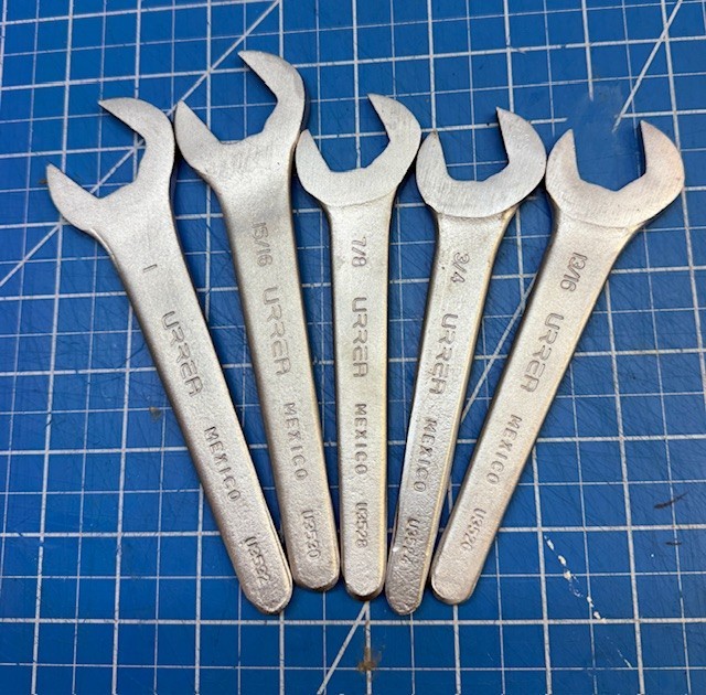 Urrea 5 piece small sizes service wrenches