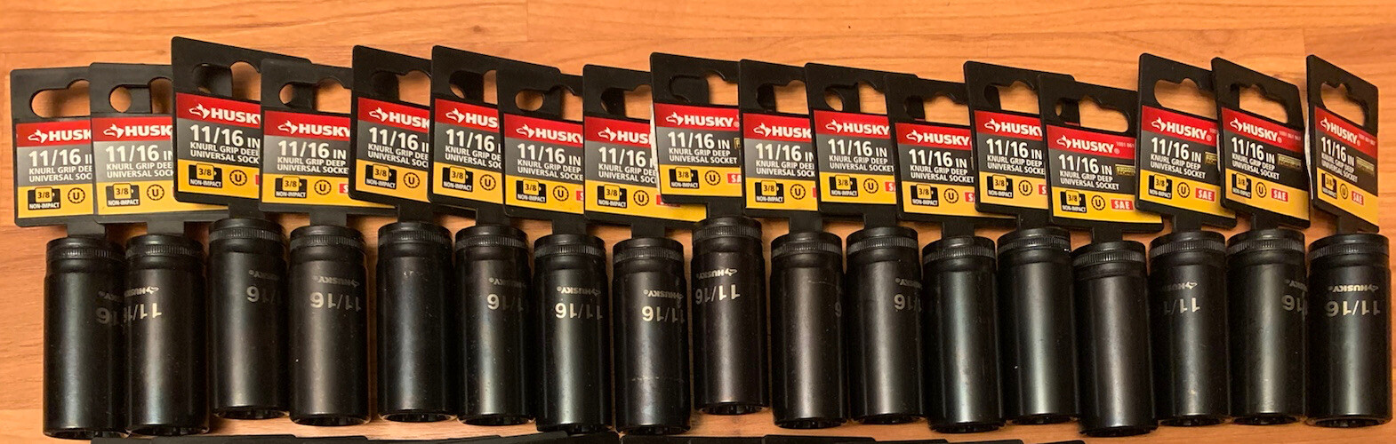 Husky Wholesale Grip Deep Sockets SAE 12mm 15mm 11/16in 5/8in 11mm “Lot Of 123”