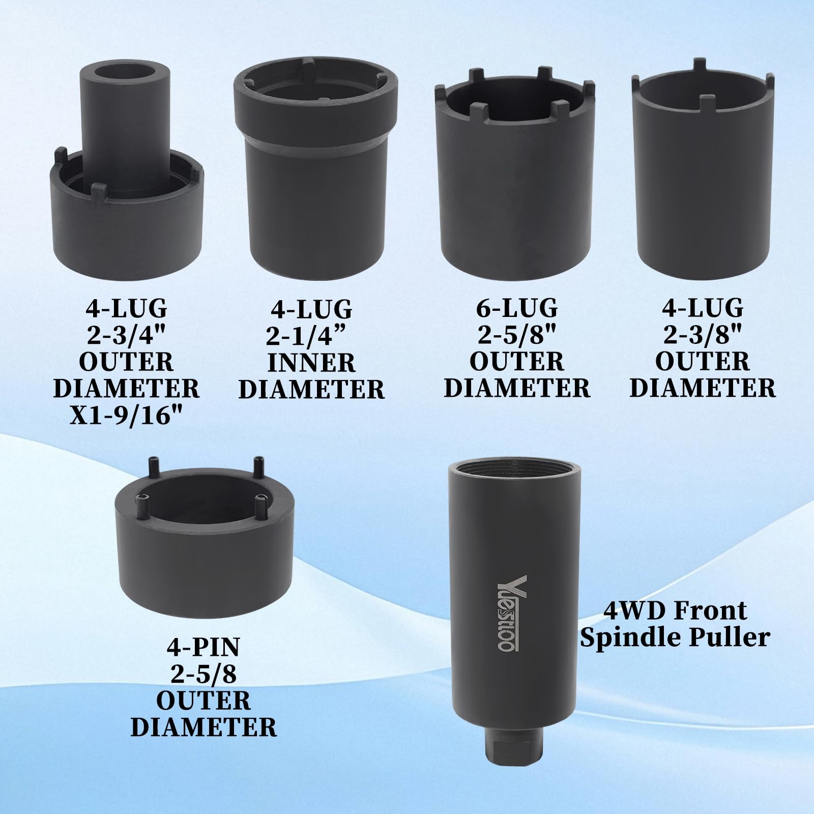 Yuesstloo Spindle Nut Socket Tool Kit, 6 Pcs Axle Hug Lock Socket…