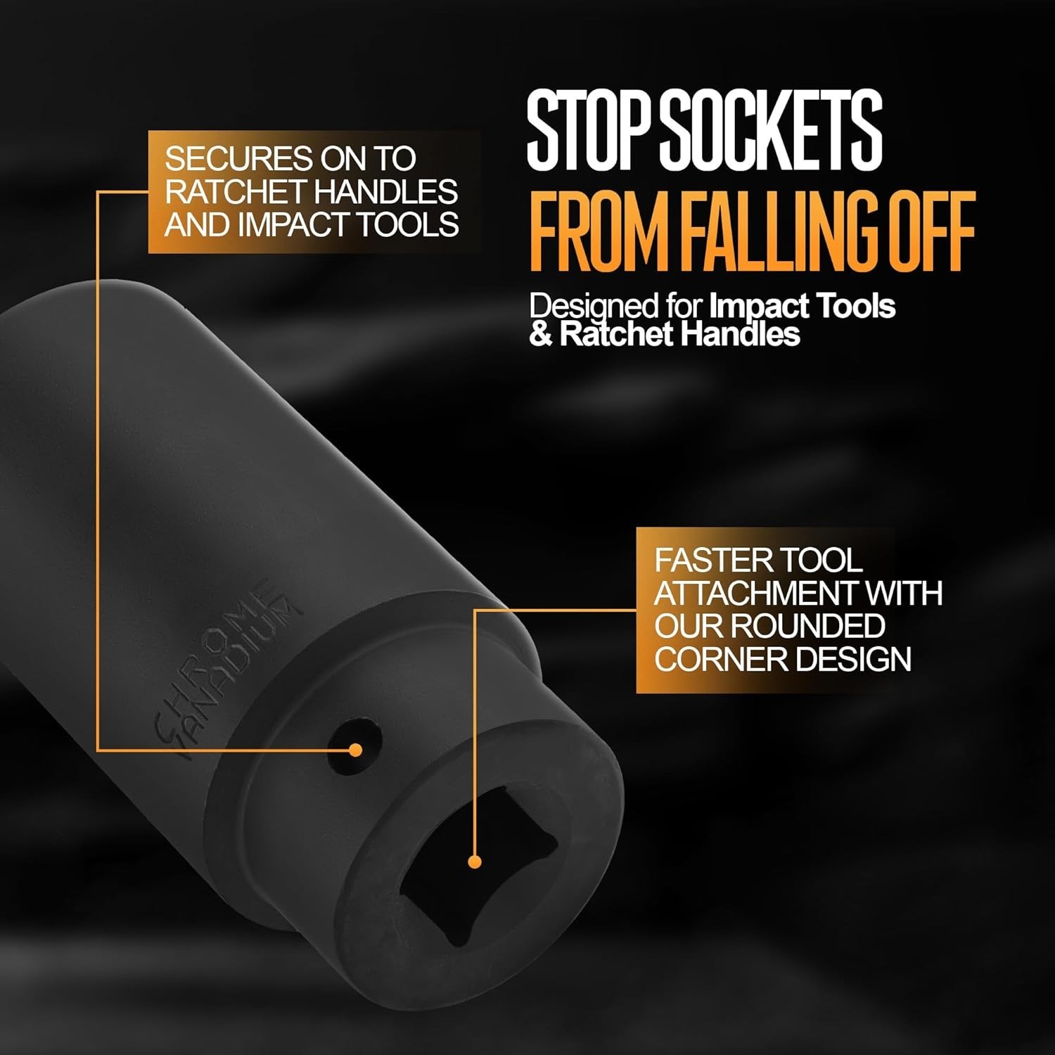 1/2″ Drive 39 mm Impact Socket – 12 Point Deep – 1/2″ Drive 39 mm