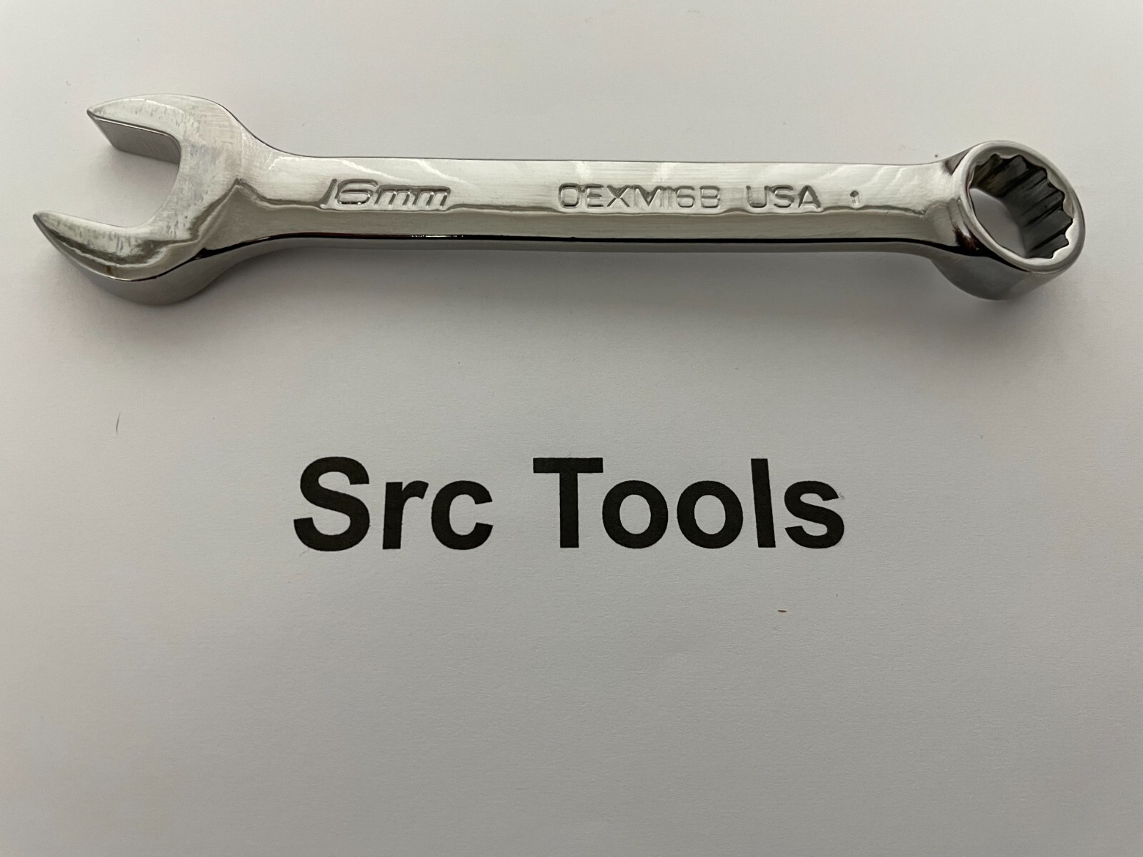 Snap-On Tools USA NEW 16mm Metric Short Length Chrome Combo Wrench OEXM16B