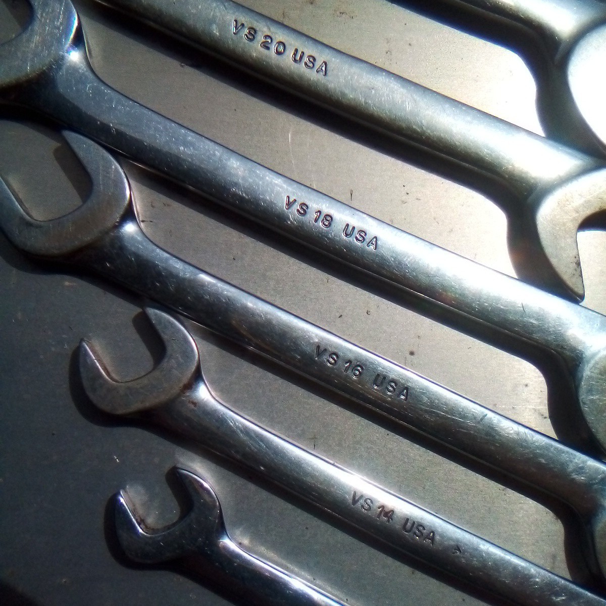 Snap On Tools SAE Four-way Angle Wrench 7 Piece Set VS 807 Lot 1020