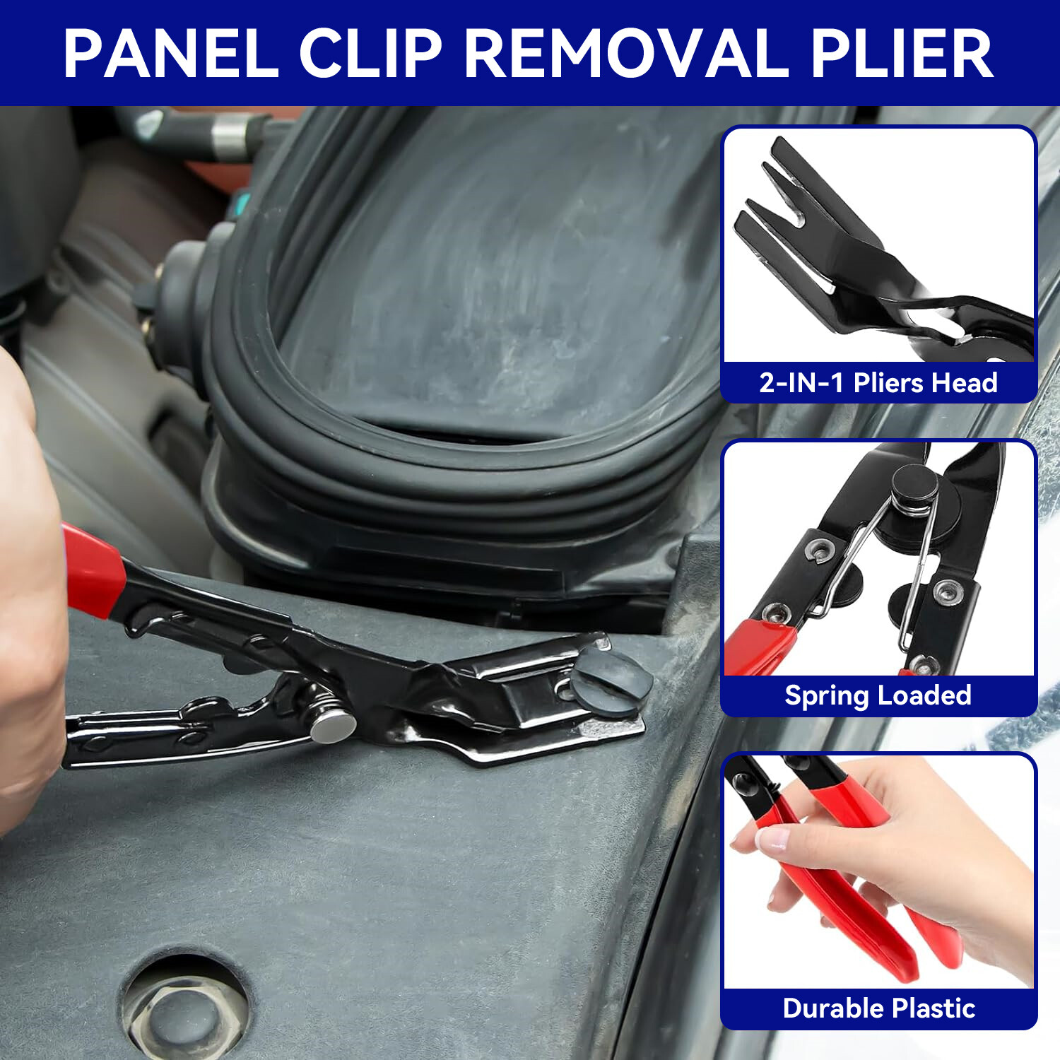 3PCS Set Auto Trim Clip Remover Tool Removal Pliers Fastener Door Panel Retainer