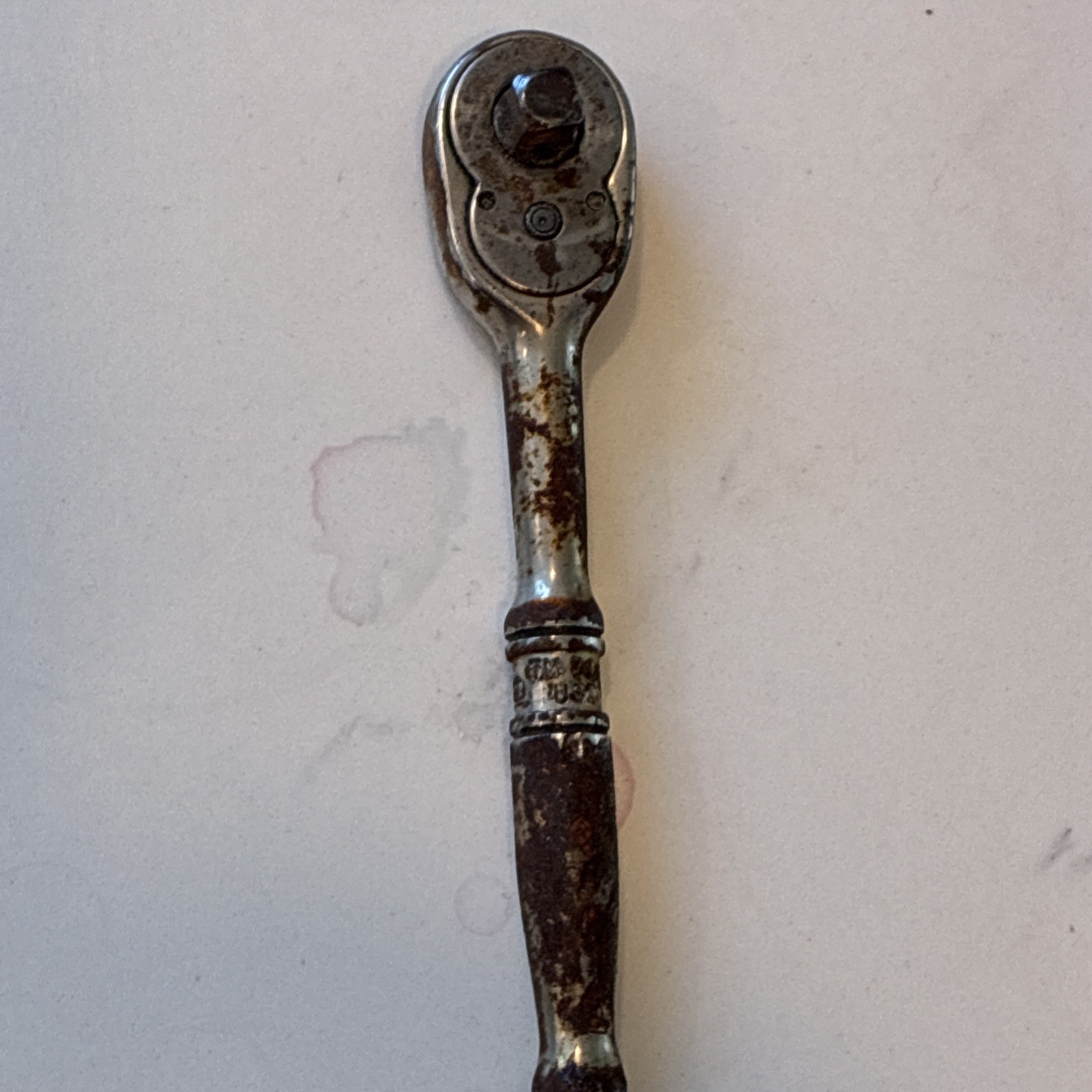 Snap On Tools Mini 1/4″ Drive Ratchet TM70C Mechanic Hand Tool Rusty works