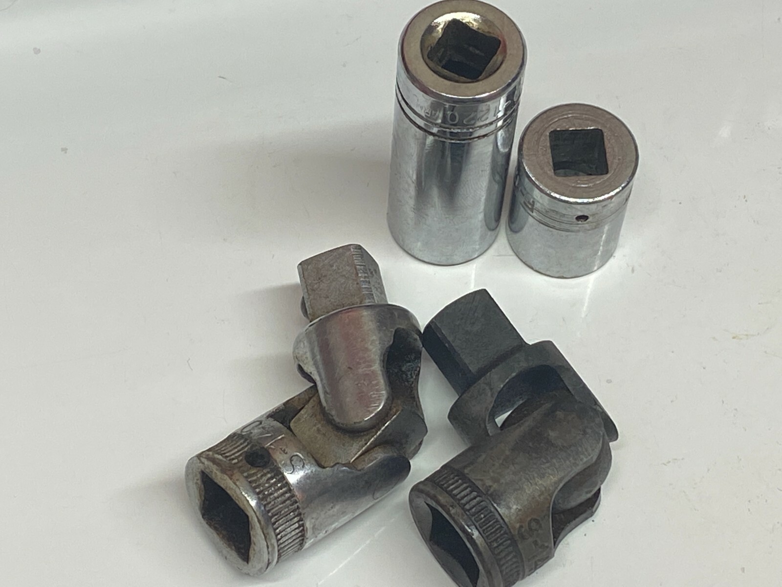 Armstrong USA Vintage 4pc Socket & Swivel Adapter Set Lot – S-140,FD-1220,F-1220