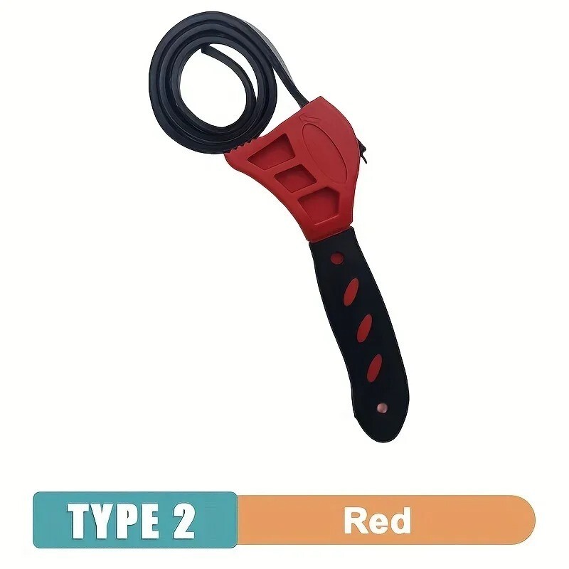 Adjustable Strap Spanner Rubber Oil Filter Puller Cartridge Disassembly Tool