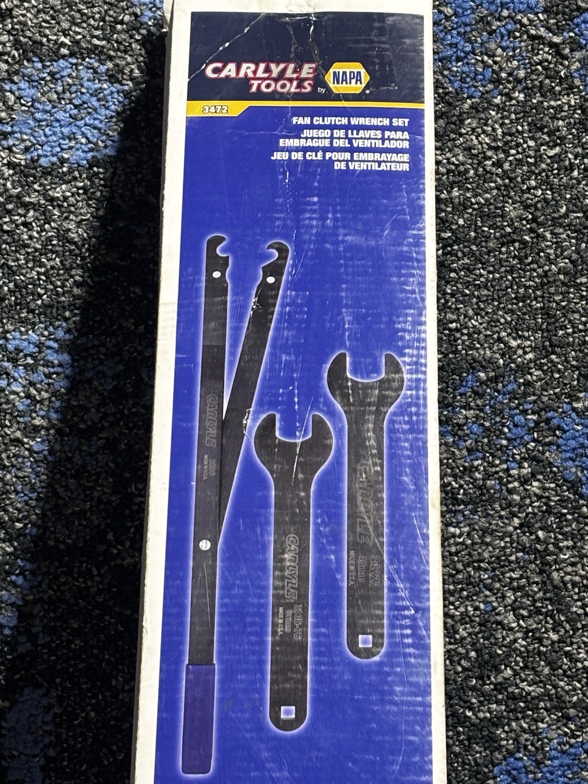Carlyle Tools 3pc Fan Clutch Wrench Set. Made In The USA. New Open Box.