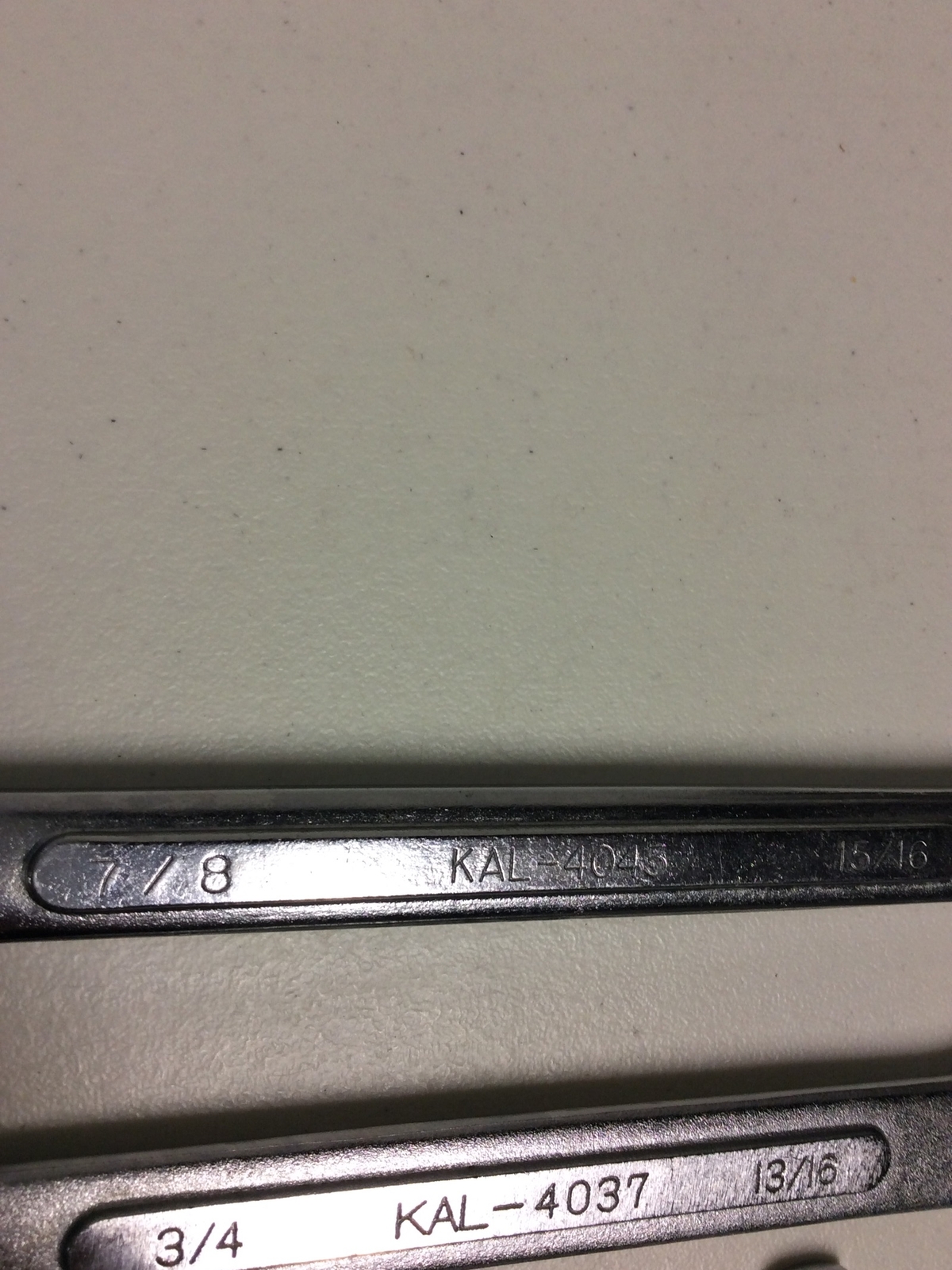 KAL Tools Double Open End Wrenches 3PC 4037 3/4″ x 13/16” 4043 7/8” x 15/16” 1/4