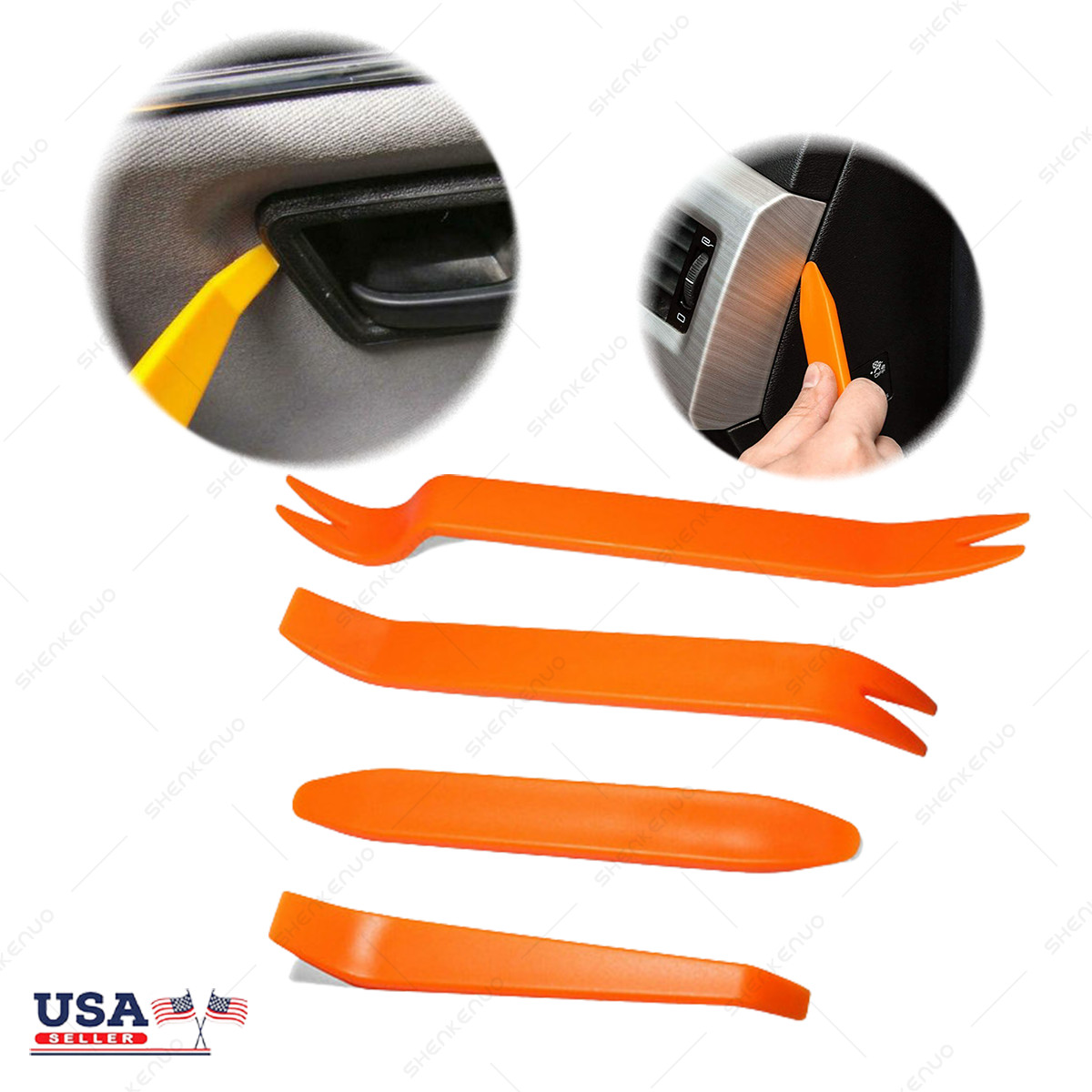 Car Trim Removal Tool Kit 4 Pcs Panel Door Pry Dash Interior Clip Set Plastic