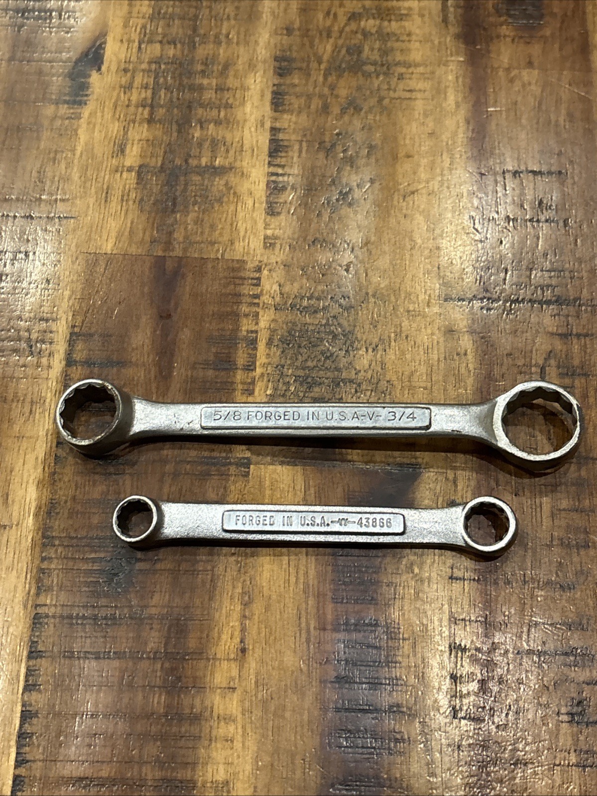 Craftsman Tools 3/8×7/16” & 5/8×3/4” 12pt Double Box End Wrenches 2pc SAE USA