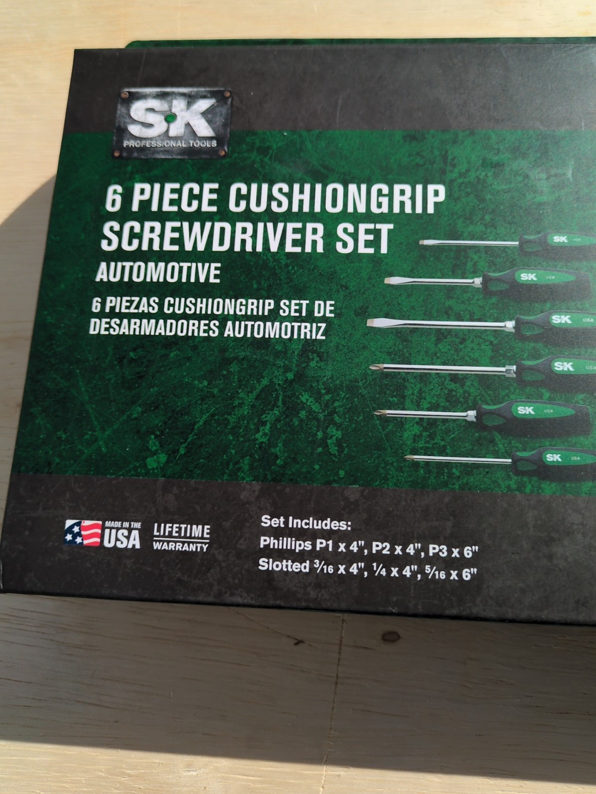 SK Professional Tools 6 Piece Cushion Grip Screwdriver Set Automotive LIFETIME W