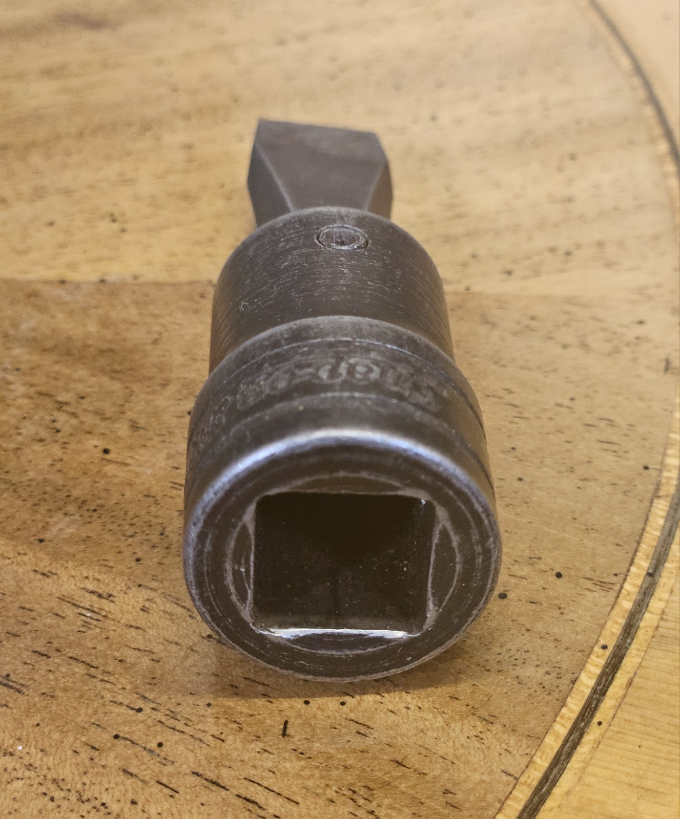 VTG 1966 Snap-on 1/2″ drive Black 7/16″ Flat Screwdriver Bit Socket PSW284A EC!