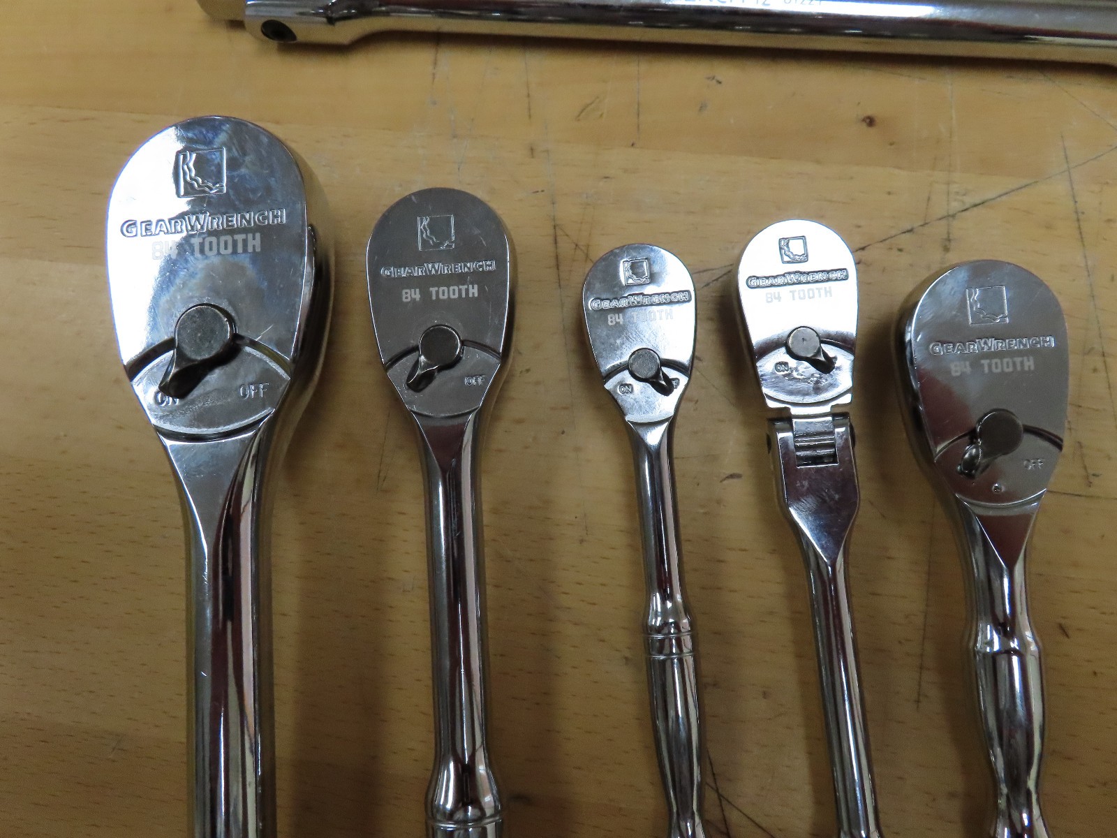 GearWrench 7-Pc, Ratchet and Breaker Bar Set (Teardrop, Flex-Head, Stubby)