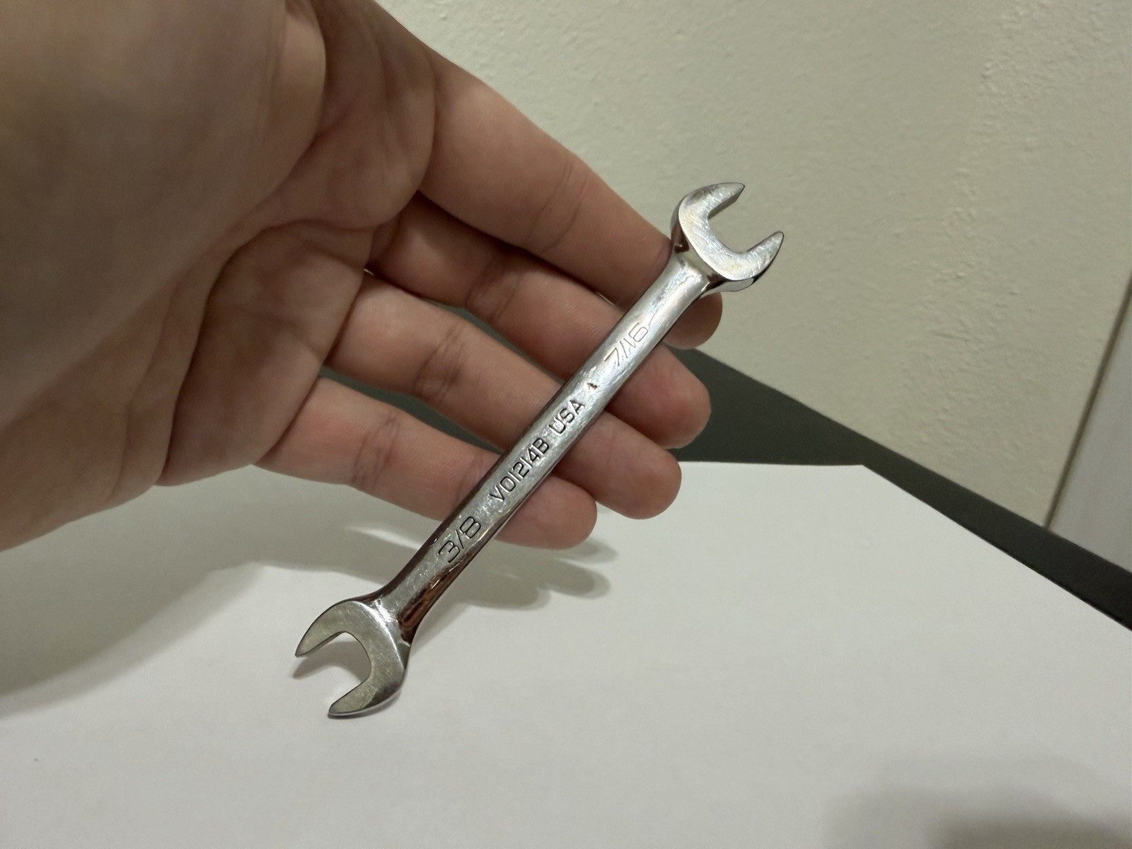 Snap-on Tools 3/8″ – 7/16″ Open Ended Wrench VO1214B USA