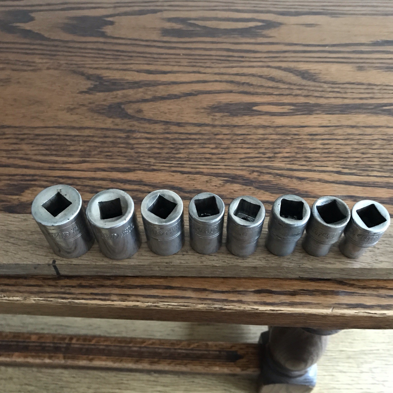 8 Gordon Tools Sockets 7/8″ To 7/16”AF With 1/2″ Drive . F