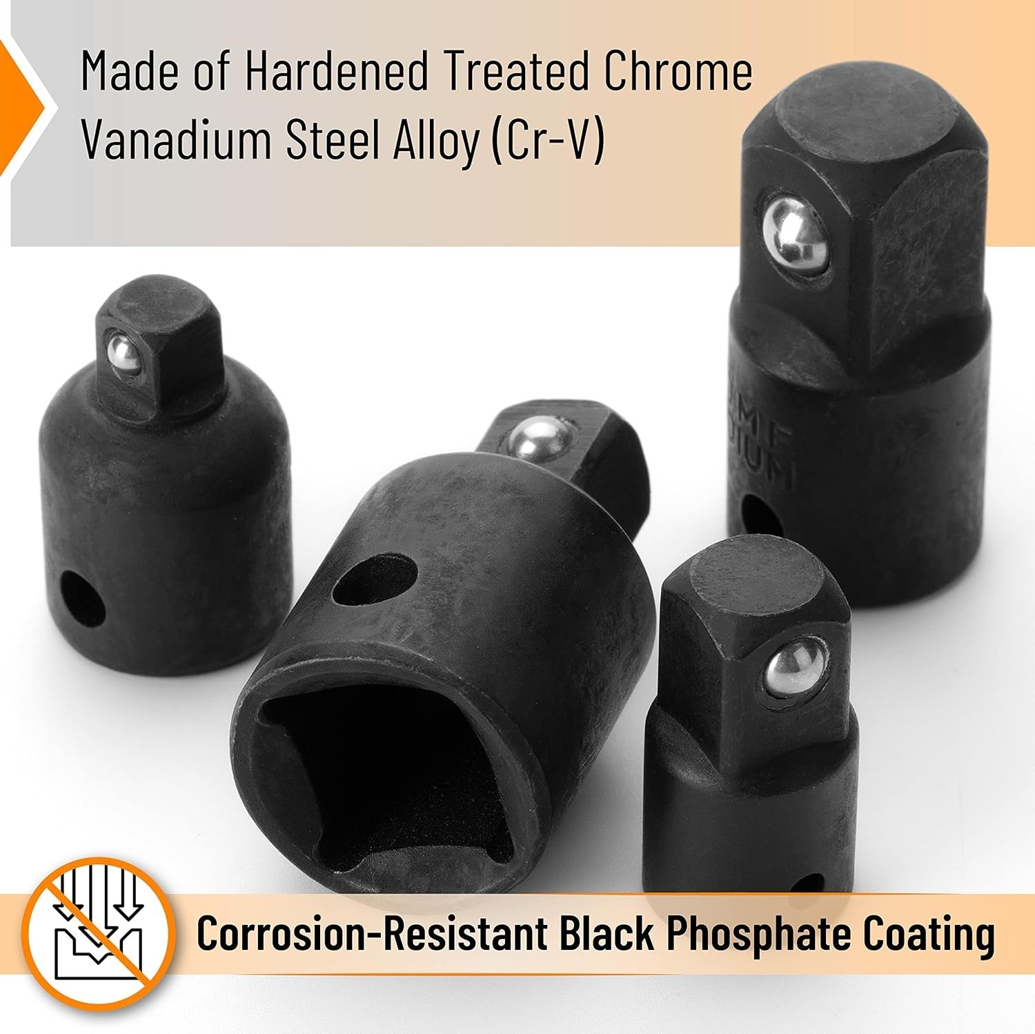 4-Piece Heavy-Duty Socket Adapter and Reducer Set for Automotive Precision