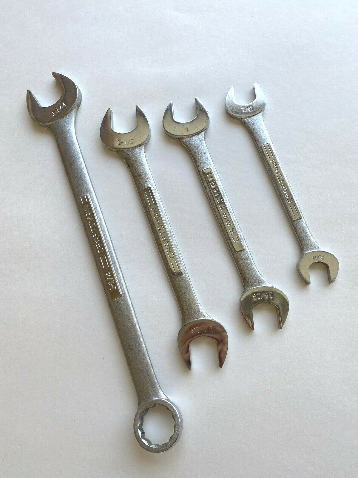 VINTAGE Craftsman USA 4 Pc SAE Comb. Wrench Set 1-1/14″ to 3/4″ V-44708 44586