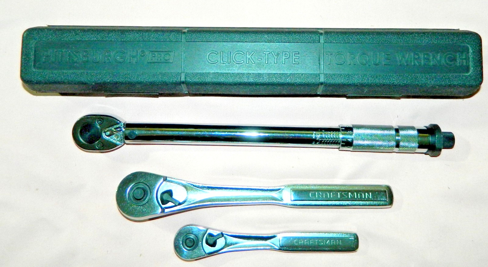 Craftsman Ratchet 1/2″ Drive 3/8″ Drive Pittsburgh Pro Click-Type Torque Wrench
