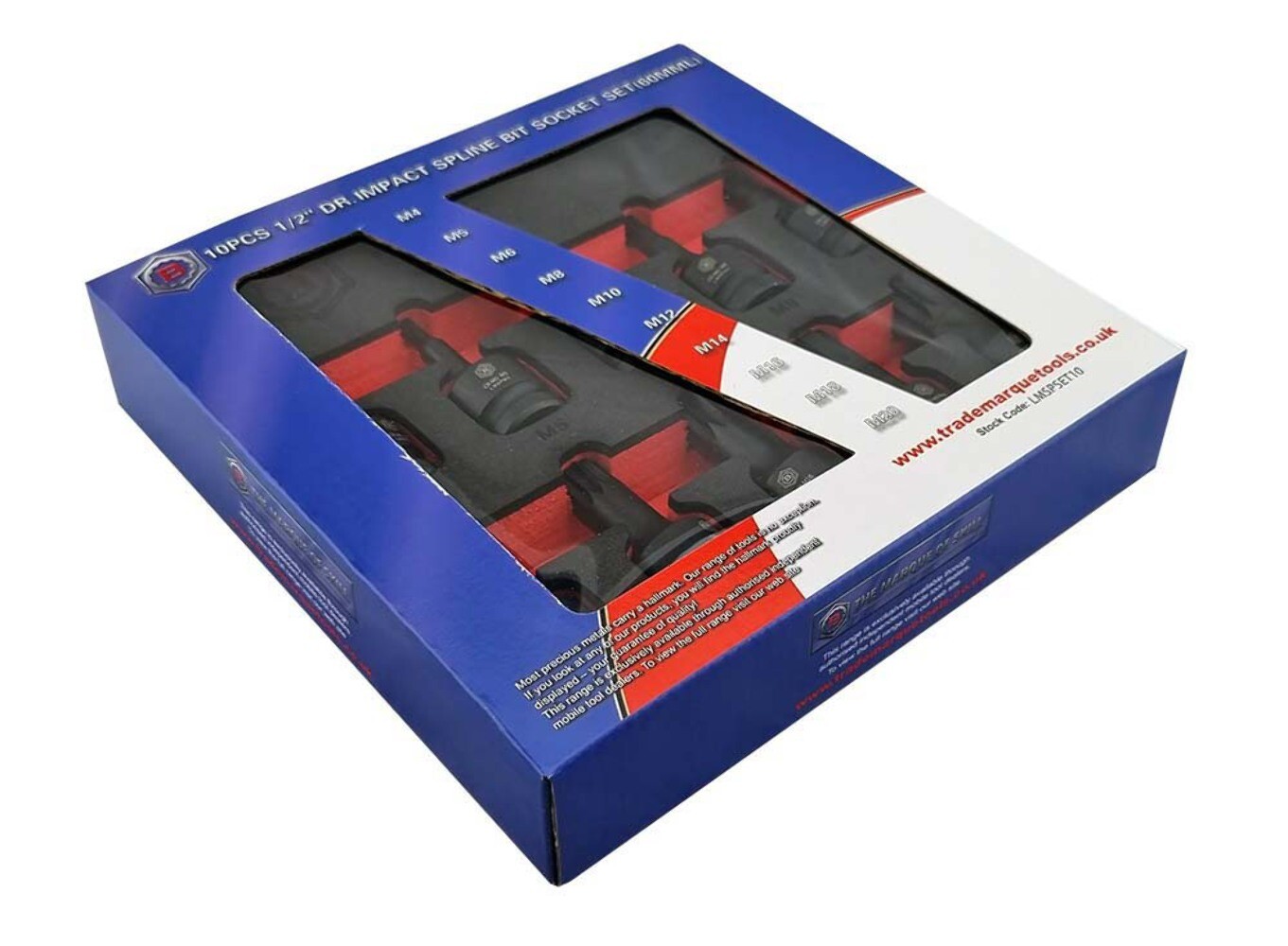 SPLINE XZN IMPACT DRIVER SET 10PC, 1/2″ DRIVE FROM BRITOOL HALLMARK