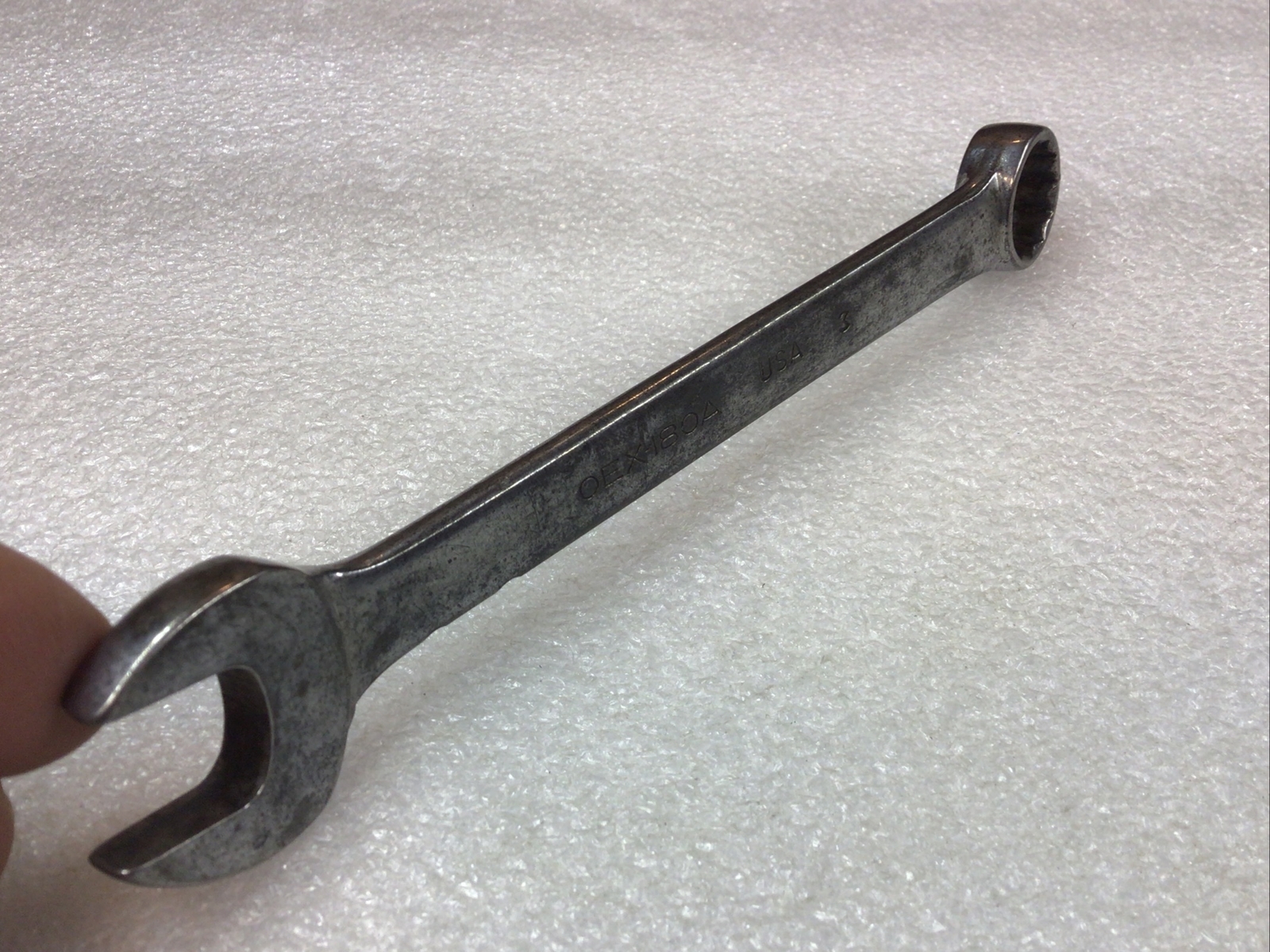 SNAP ON#OEX180A – 9/16”, SAE, Short, Off Set, Combo. Wrench 12 Pt., Vintage-USA-