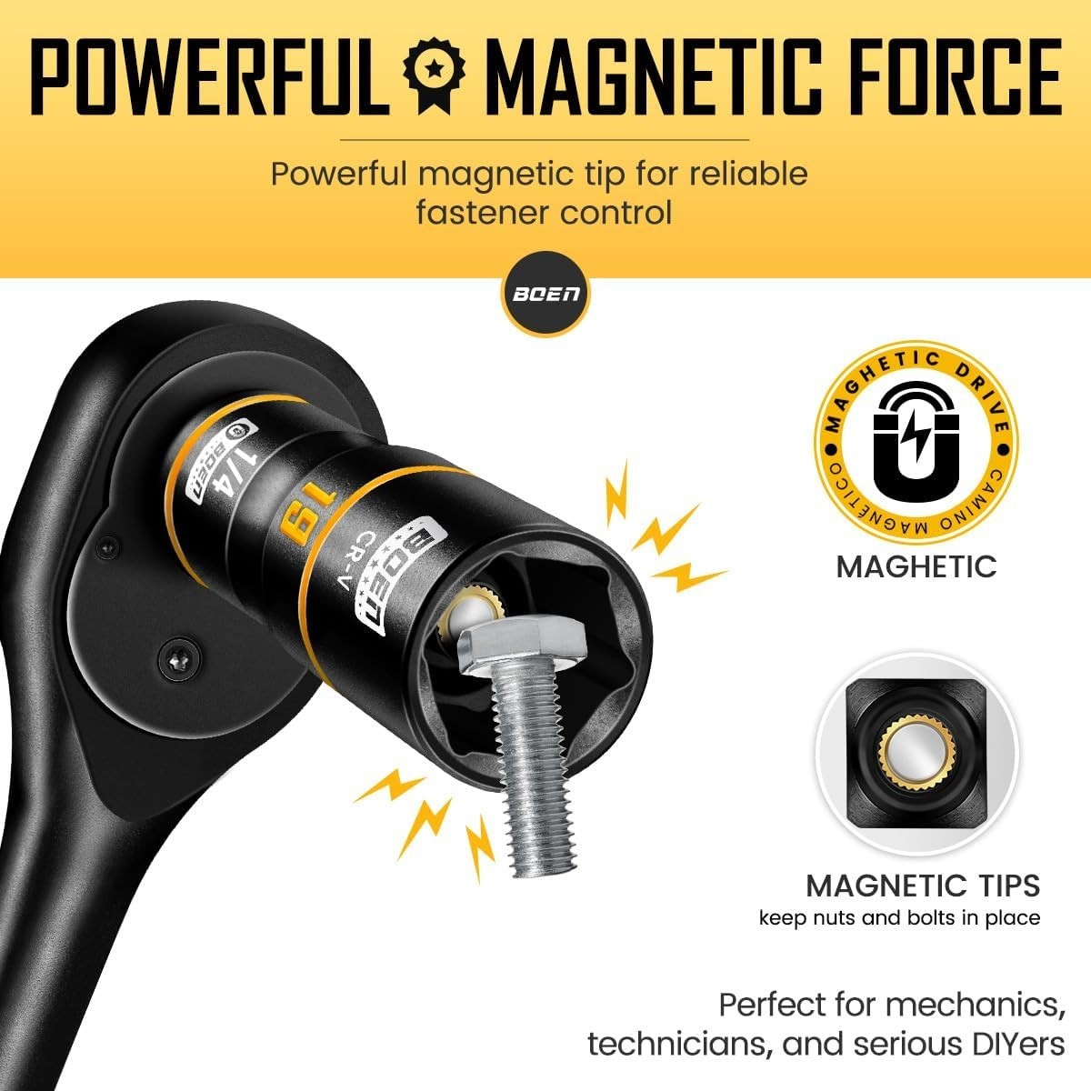 Magnetic Socket Extension 1/4″ Drive Adapters CR-MO Steel