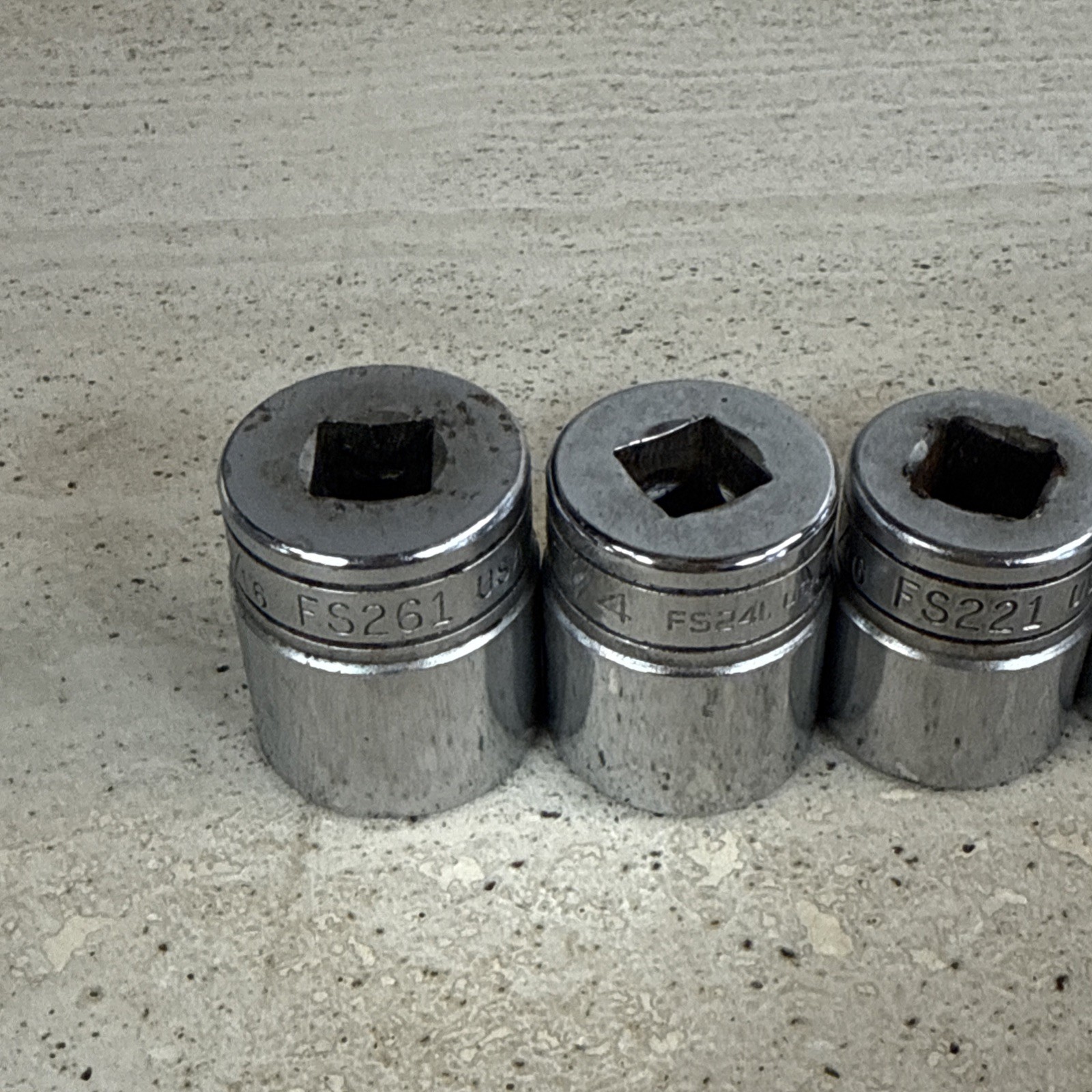 Snap On 9 Piece Set Wrench Sockets FS See Description