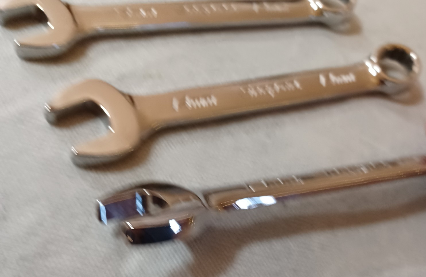 Lot Of 3 Snap-On Tools Metric Combination Wrenches 13mm 14mm & 15mm ~ Chrome