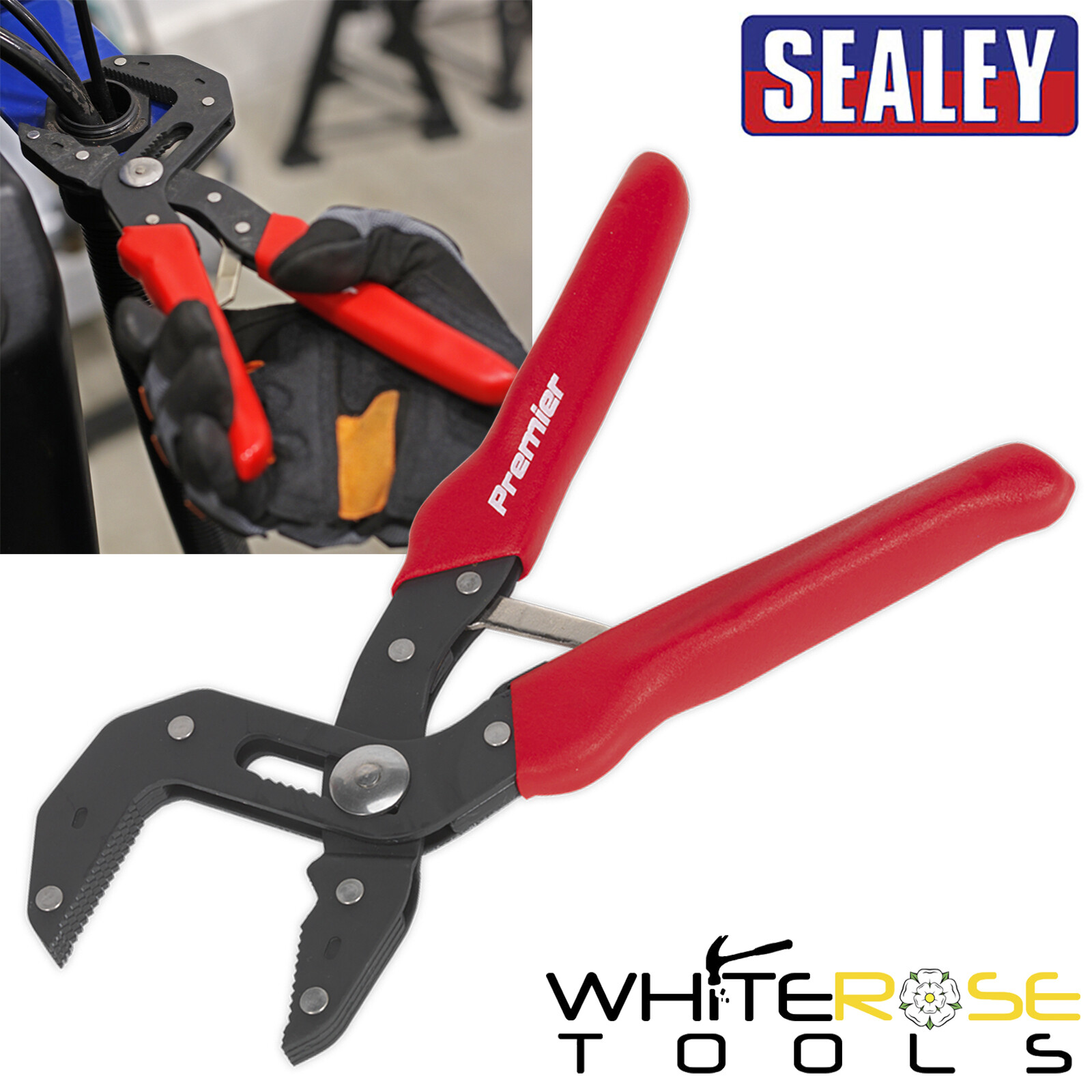 Sealey Pliers Self Adjusting Multi Grip Phosphate Corrosion Resistance 175mm