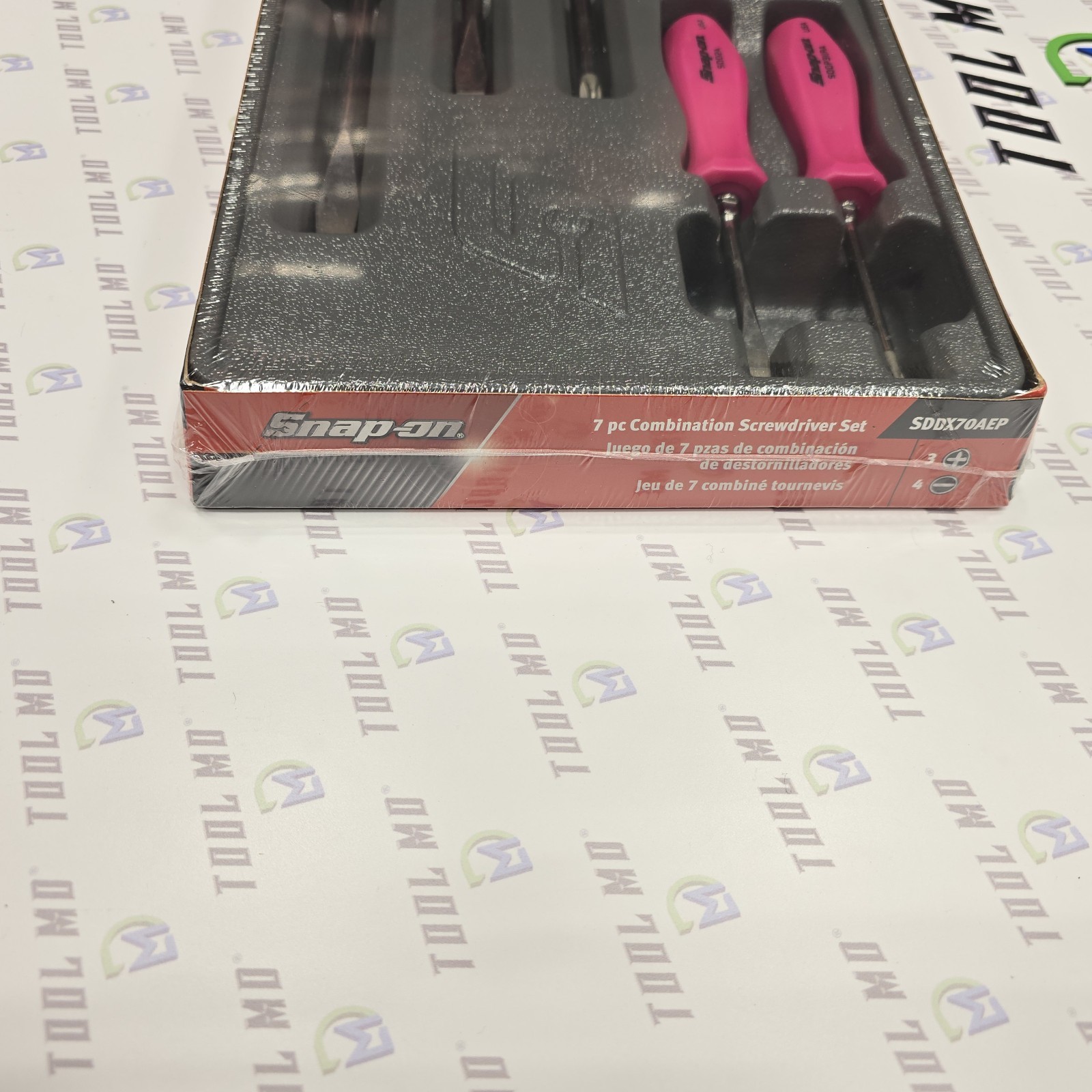 Snap-on Tools NEW LIMITED 7pc ELECTRIC PINK Hard Grip Screwdriver Set SDDX70AEP