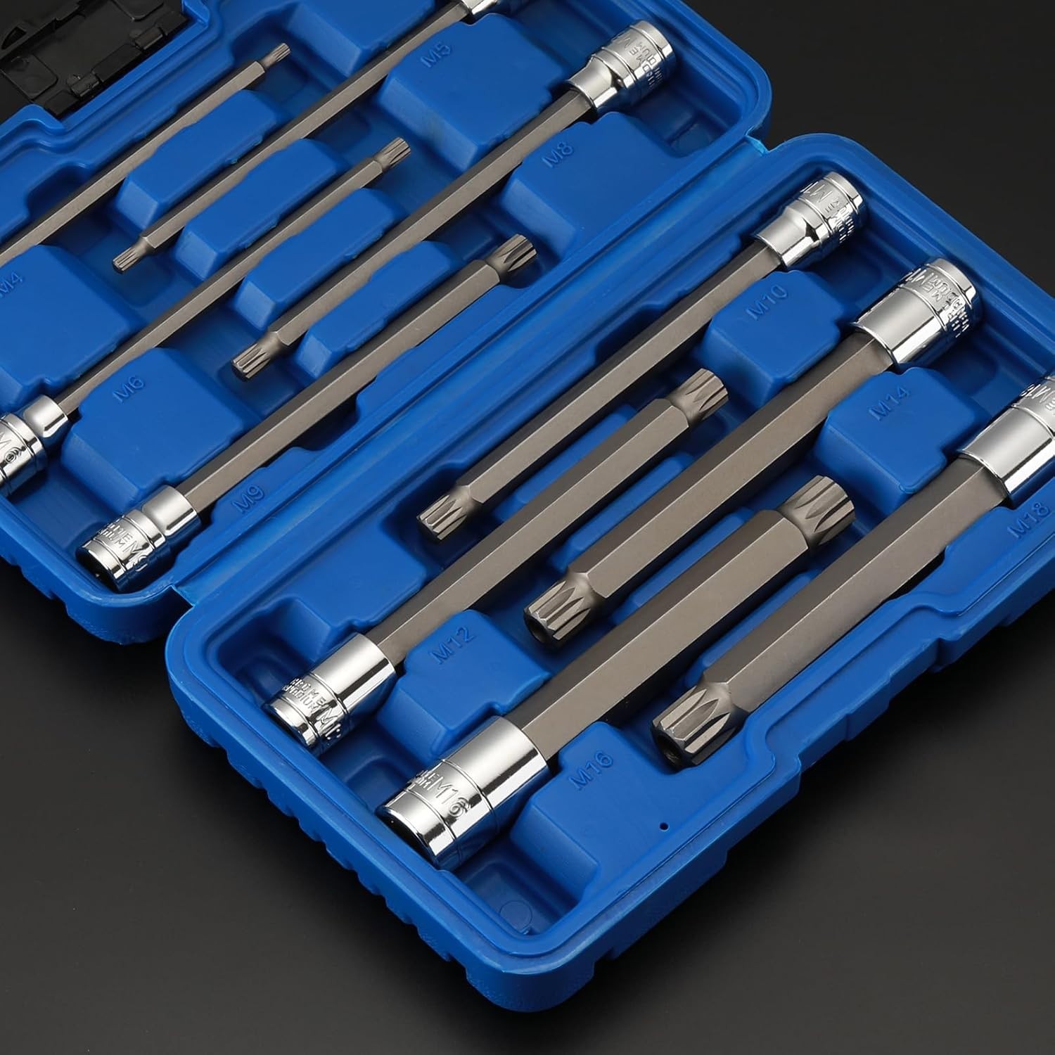 10-Piece XZN Bit Socket Set, 3/8″ & 1/2″ Drive