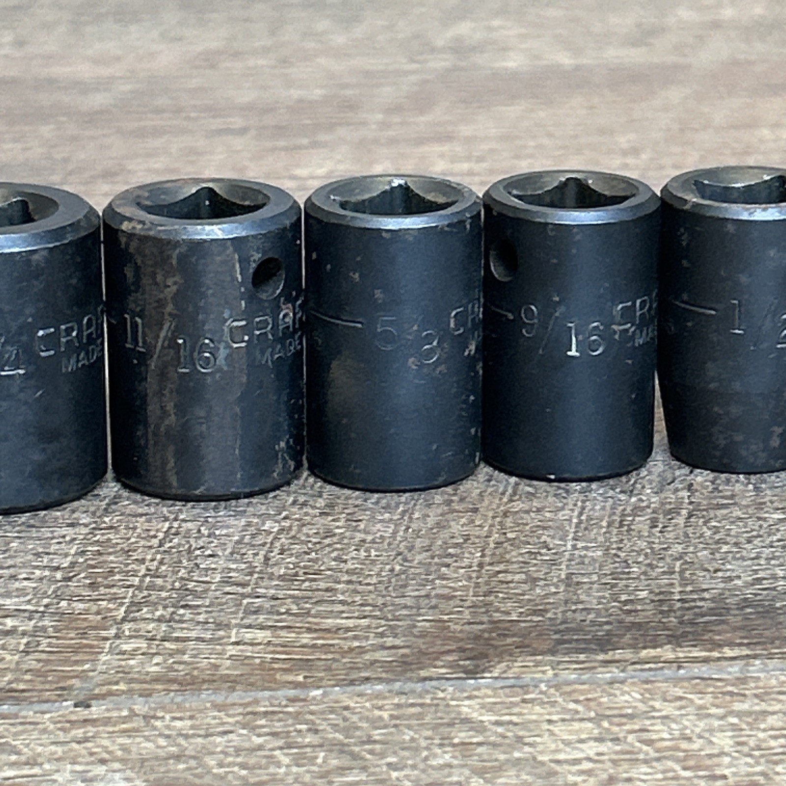 Vintage CRAFTSMAN 1/2″ Drive SAE Shallow Impact Socket Set GK Series