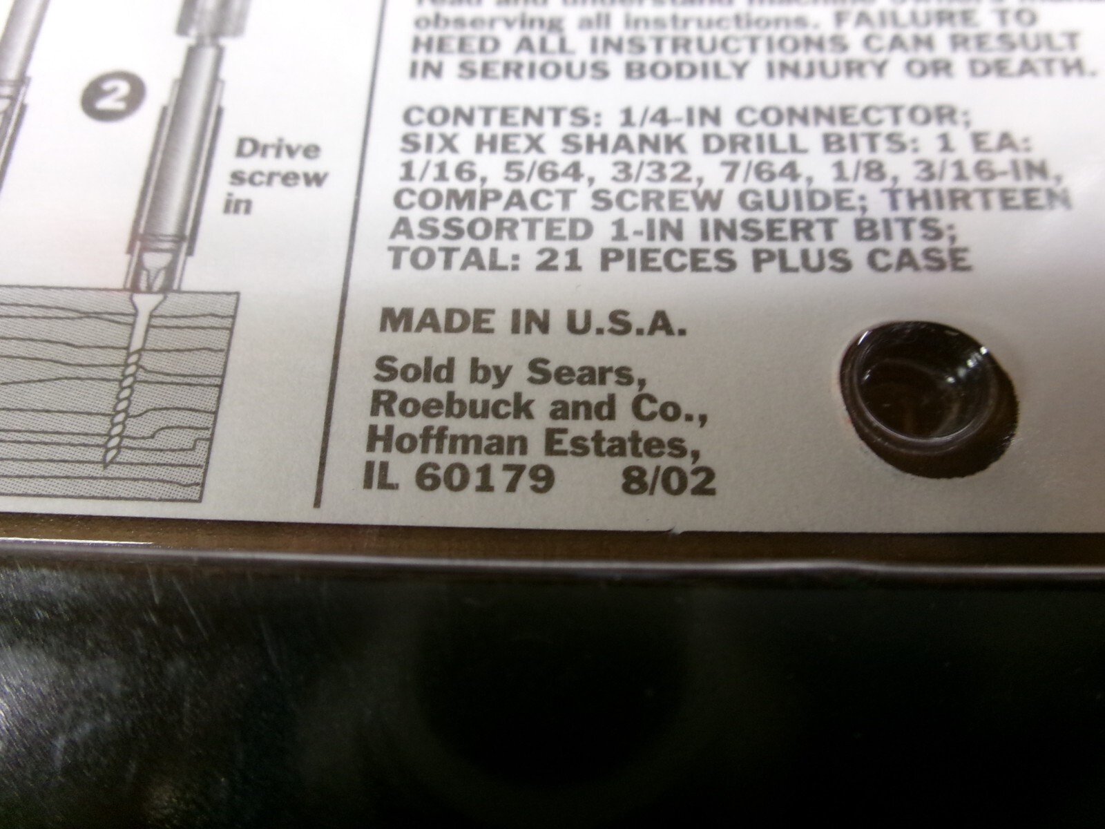 Craftsman USA 21-Piece Speed-Lok Drill Bit / Screwdriver Set No 26144