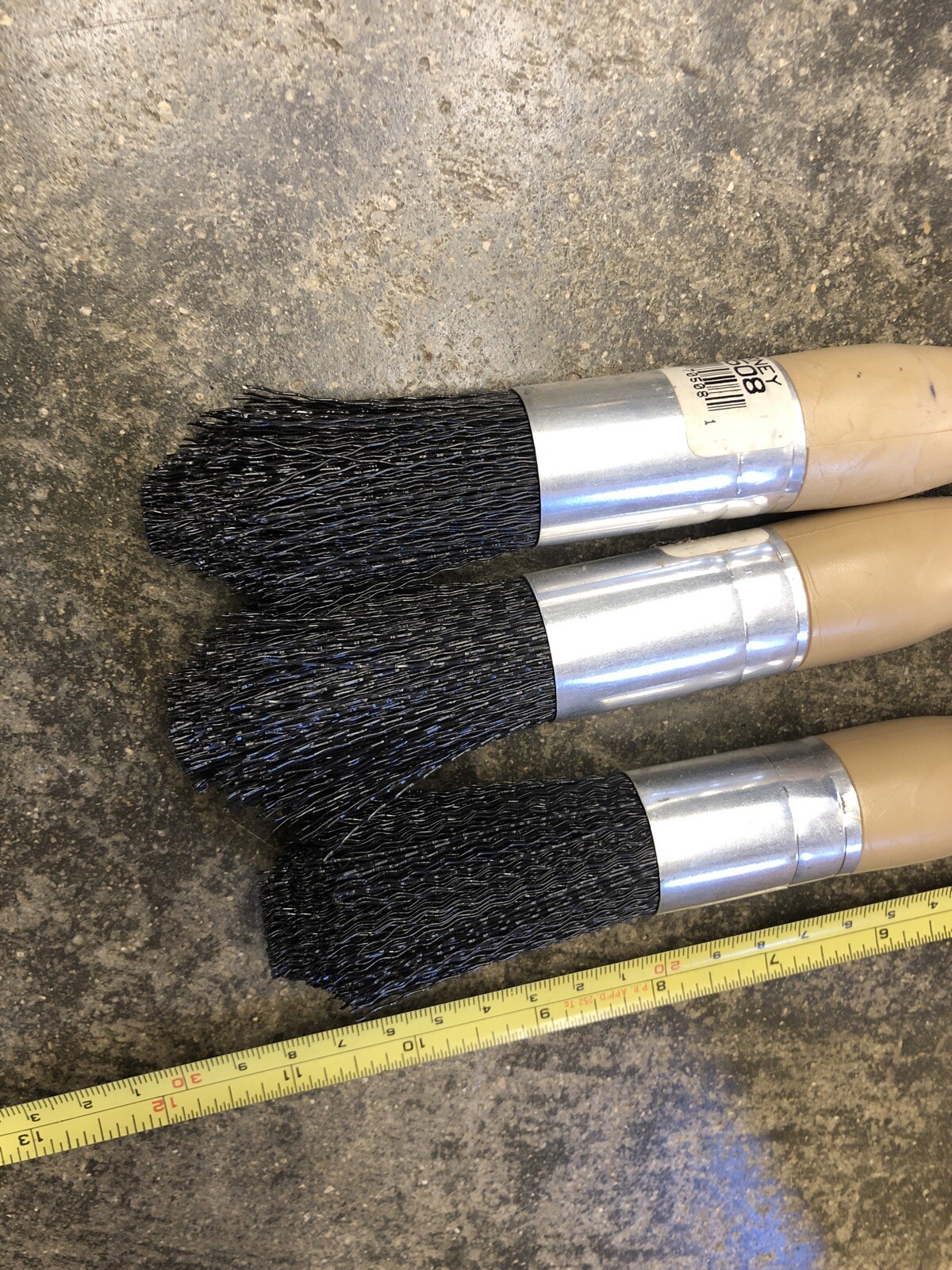 3x Forney 70508 Deluxe Parts Cleaning Brush, Plastic Handle, 10-1/2-Inch