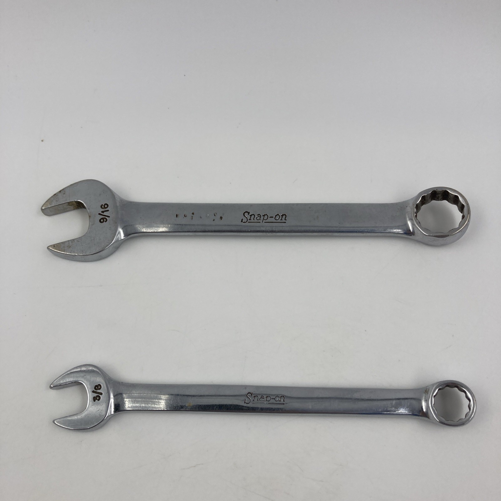 2 Snap-On Tools Combination Wrenchs OEX 120 3/8 & OEX 180 9/16
