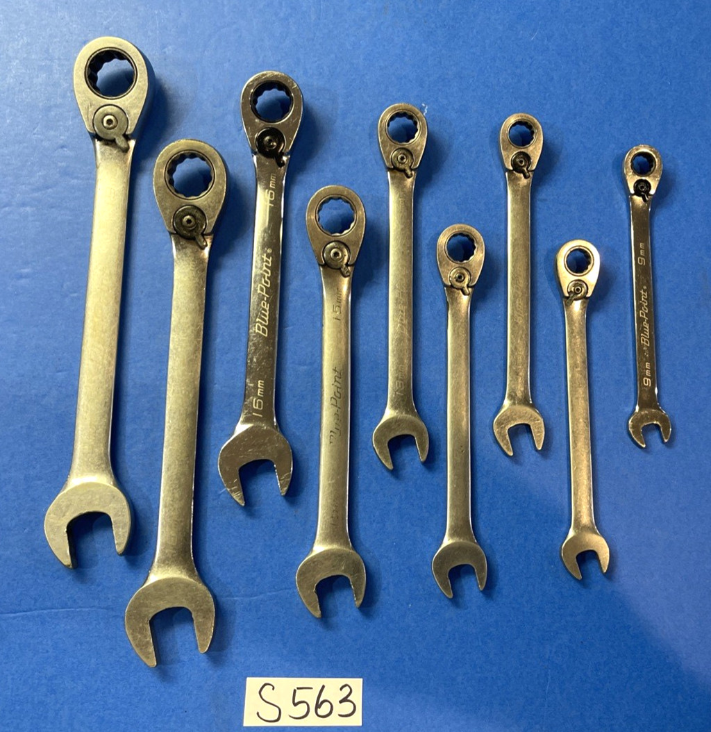 BLUE-POINT TOOLS 9 PIECE METRIC RATCHETING REVERSABLE WRENCHES 9MM – 19MM