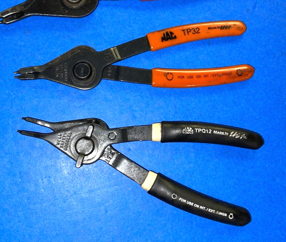 MAC TOOLS 4 PIECE CONVERTIBLE STRAIGHT SNAP RING PLIERS ONE OF EACH SIZE